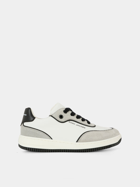 Sneakers beige per bambino con logo,Marc Jacobs,W60672 10P