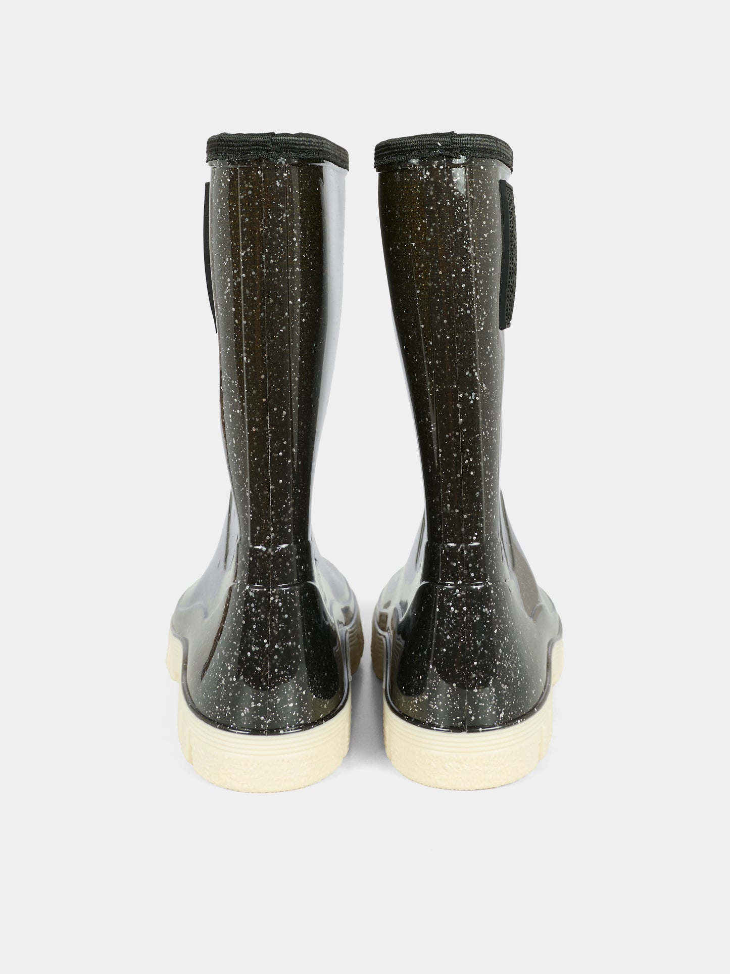 Stivali da pioggia neri per bambina con patch,Marc Jacobs,W60673 09B