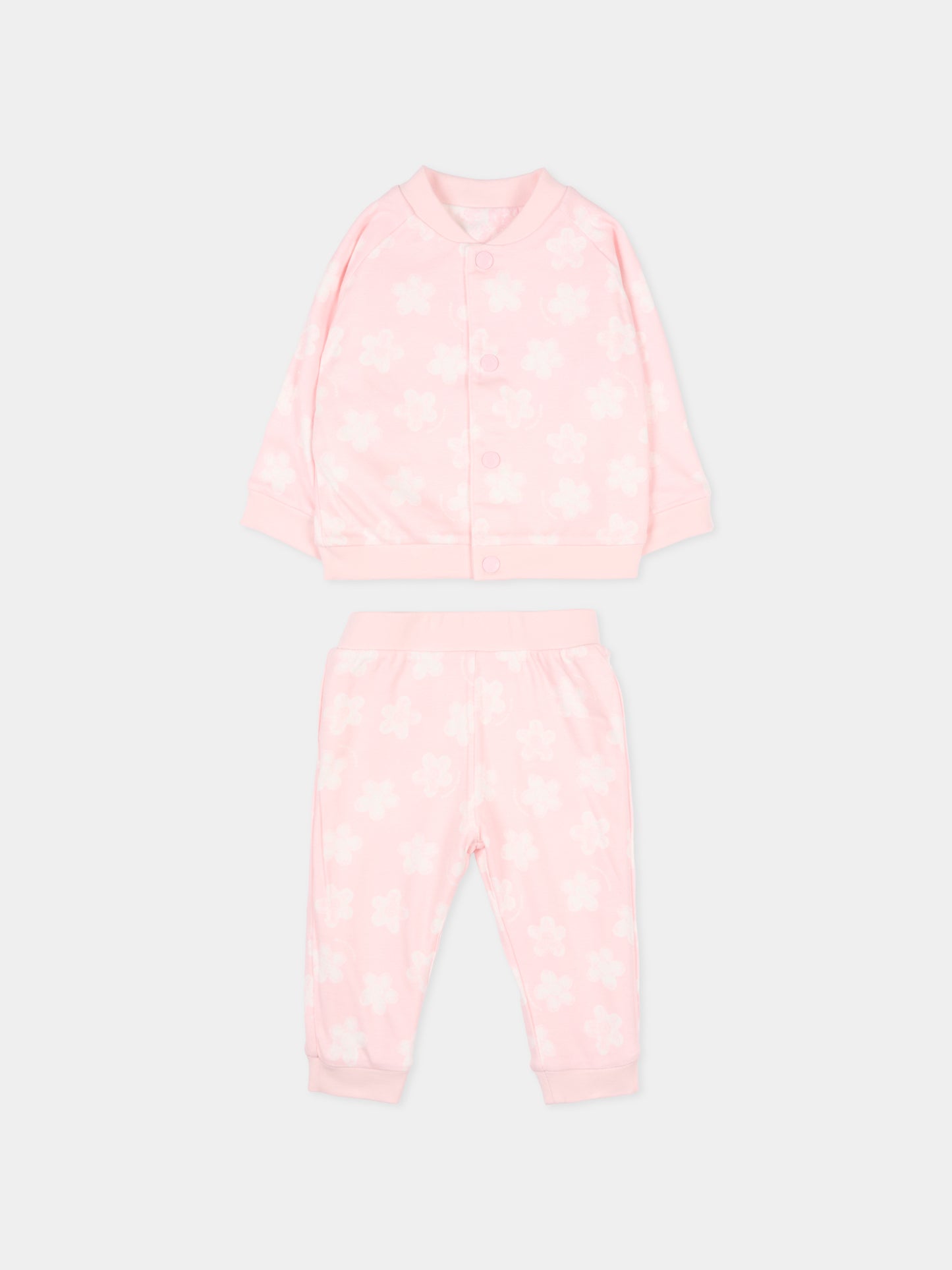 Completo reversibile rosa per neonata con fiori,Marc Jacobs,W60693 475