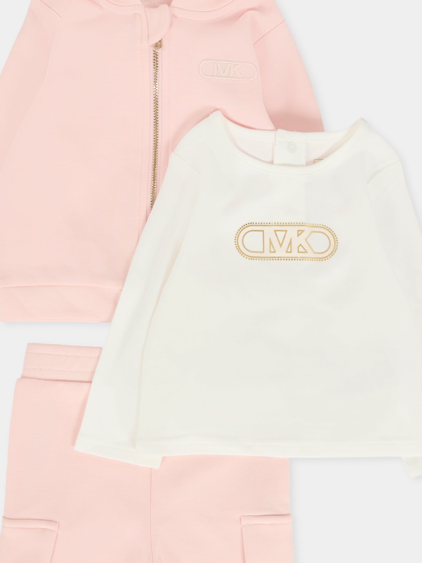 Completo rosa per neonata con logo,Michael Kors,R30504 S01