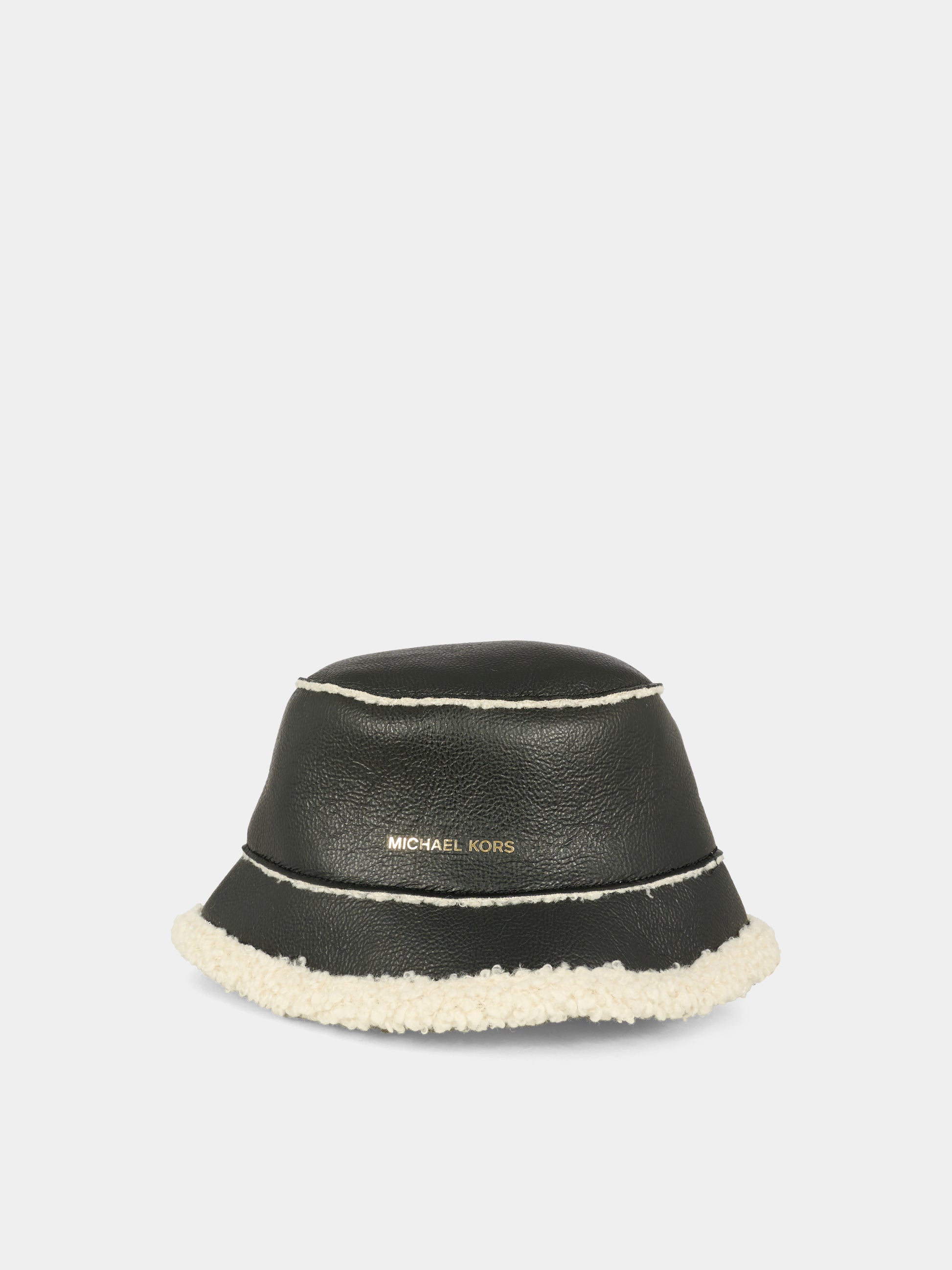 Cloche marrone per bambina con logo,Michael Kors,R30515 342