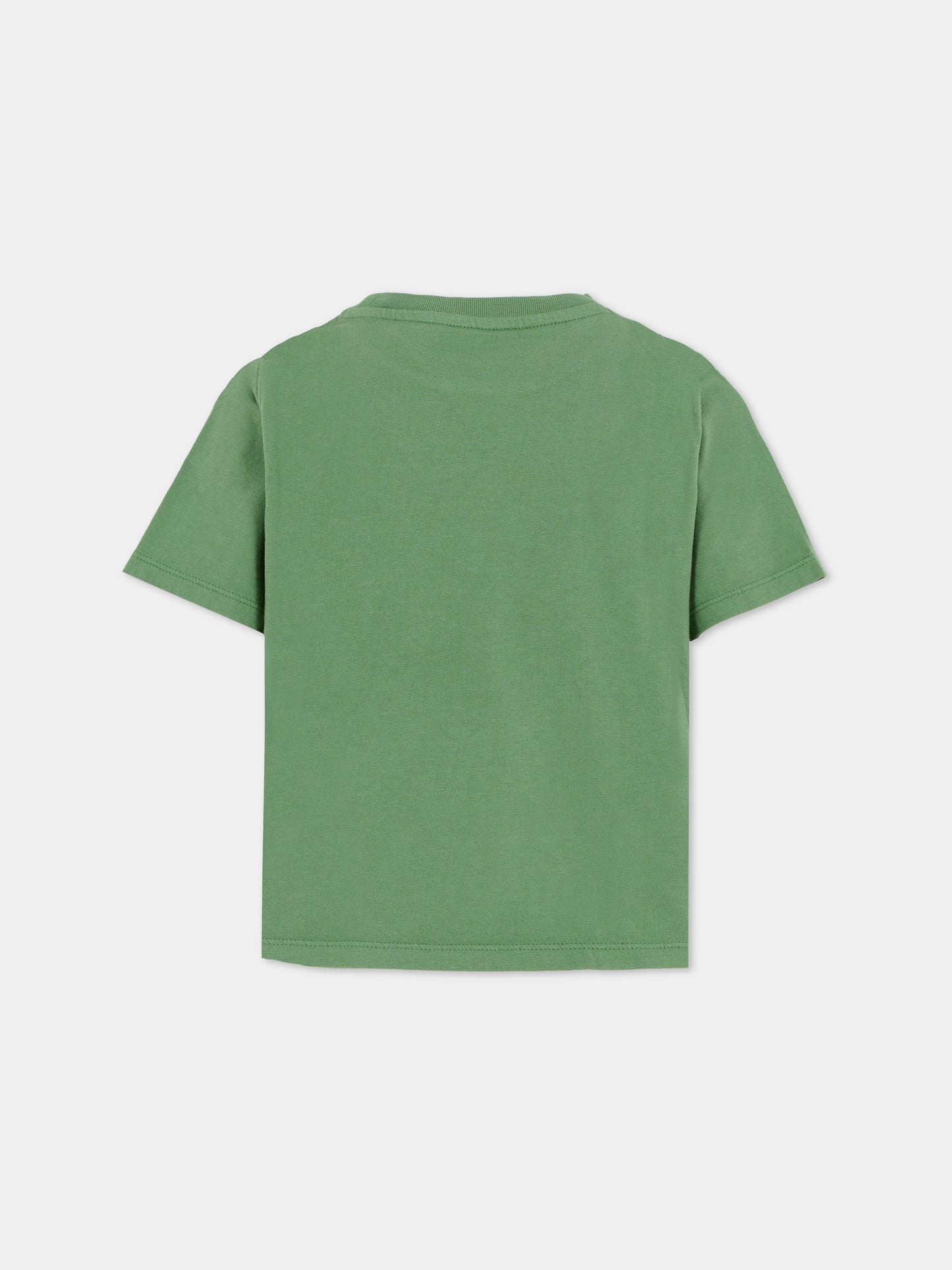 T-shirt verde per bambini con logo,Zadig & Voltaire Kids,X60459 67E
