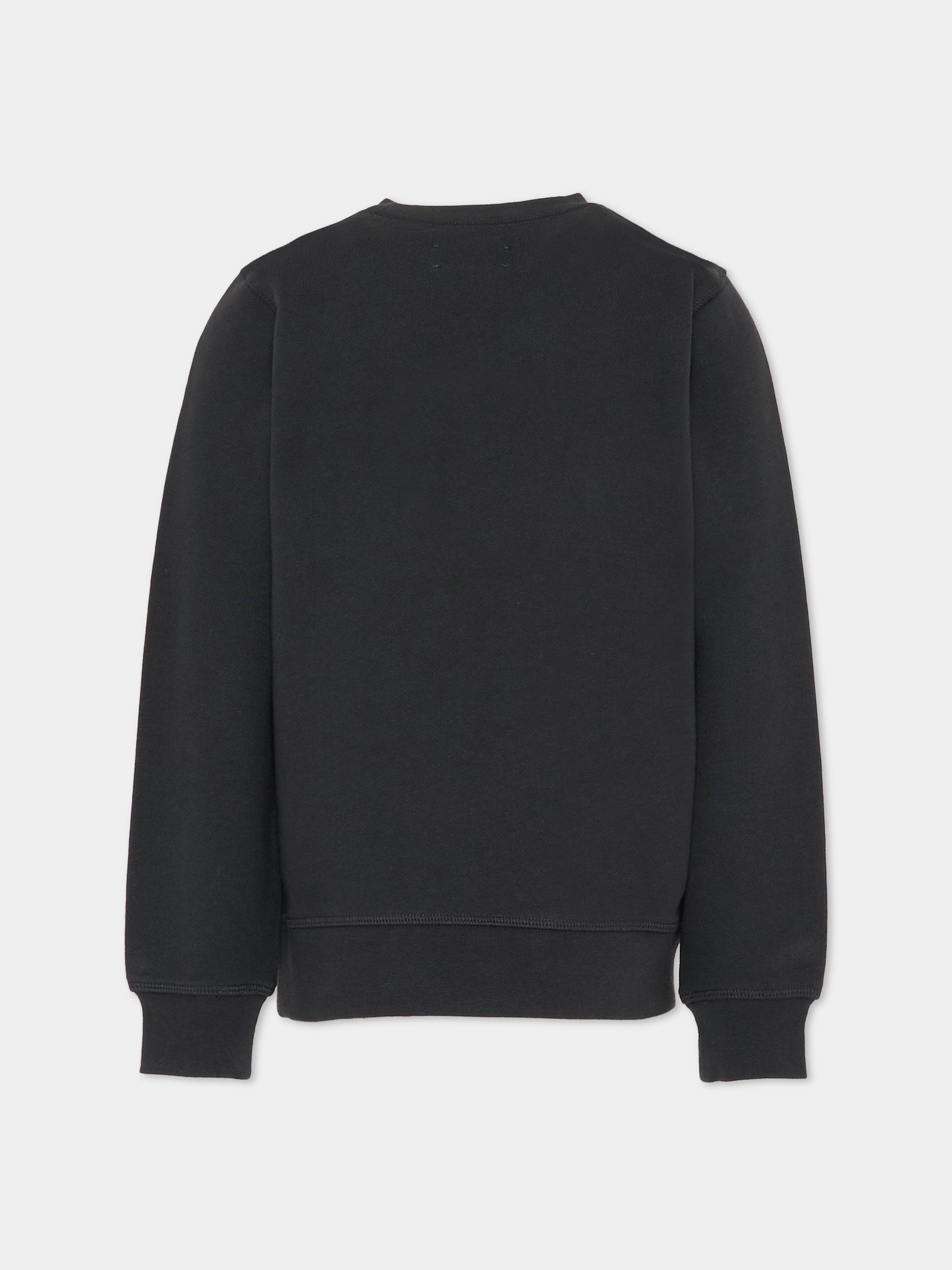 Felpa nera per bambini con logo,Zadig & Voltaire Kids,X60465 091