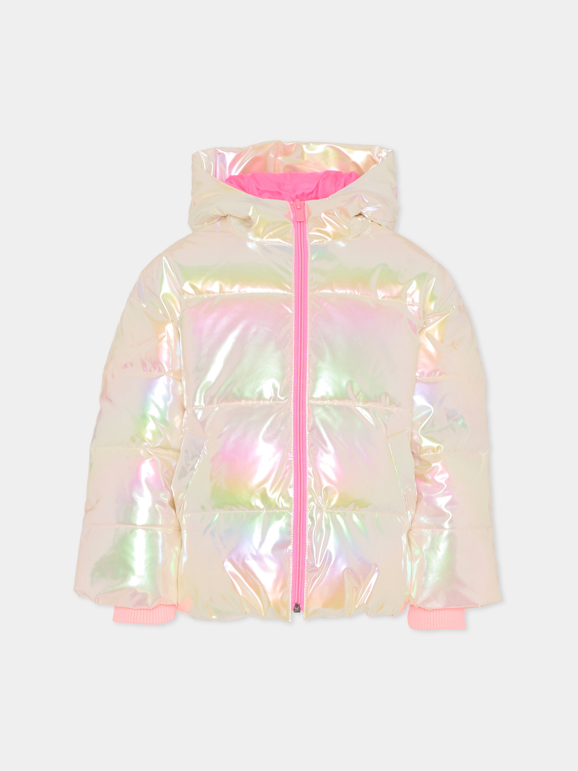 Piumino rosa per bambina con logo,Billieblush,U21598 Z41