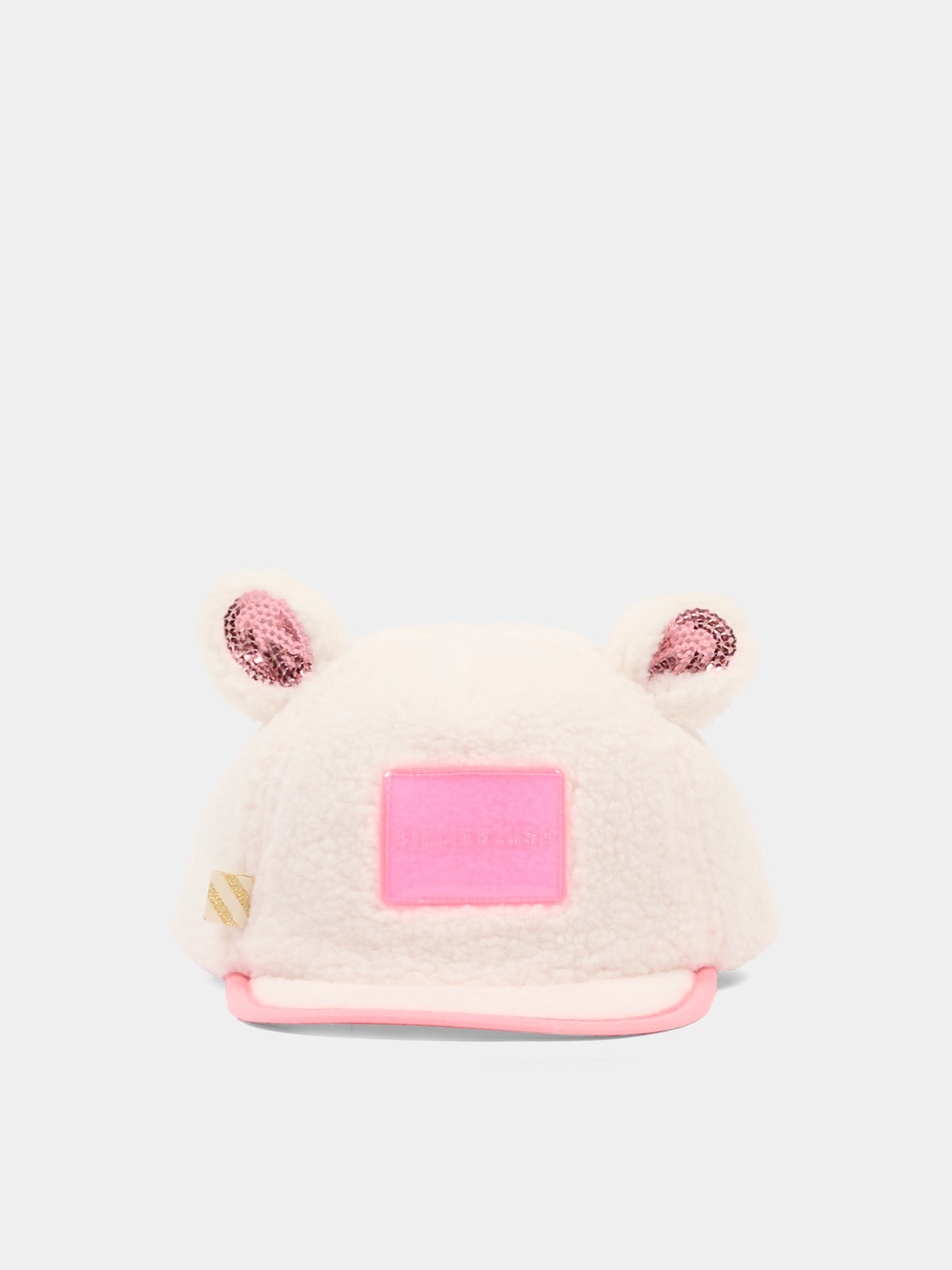Cappello avorio per bambina con paillettes,Billieblush,U21625 121
