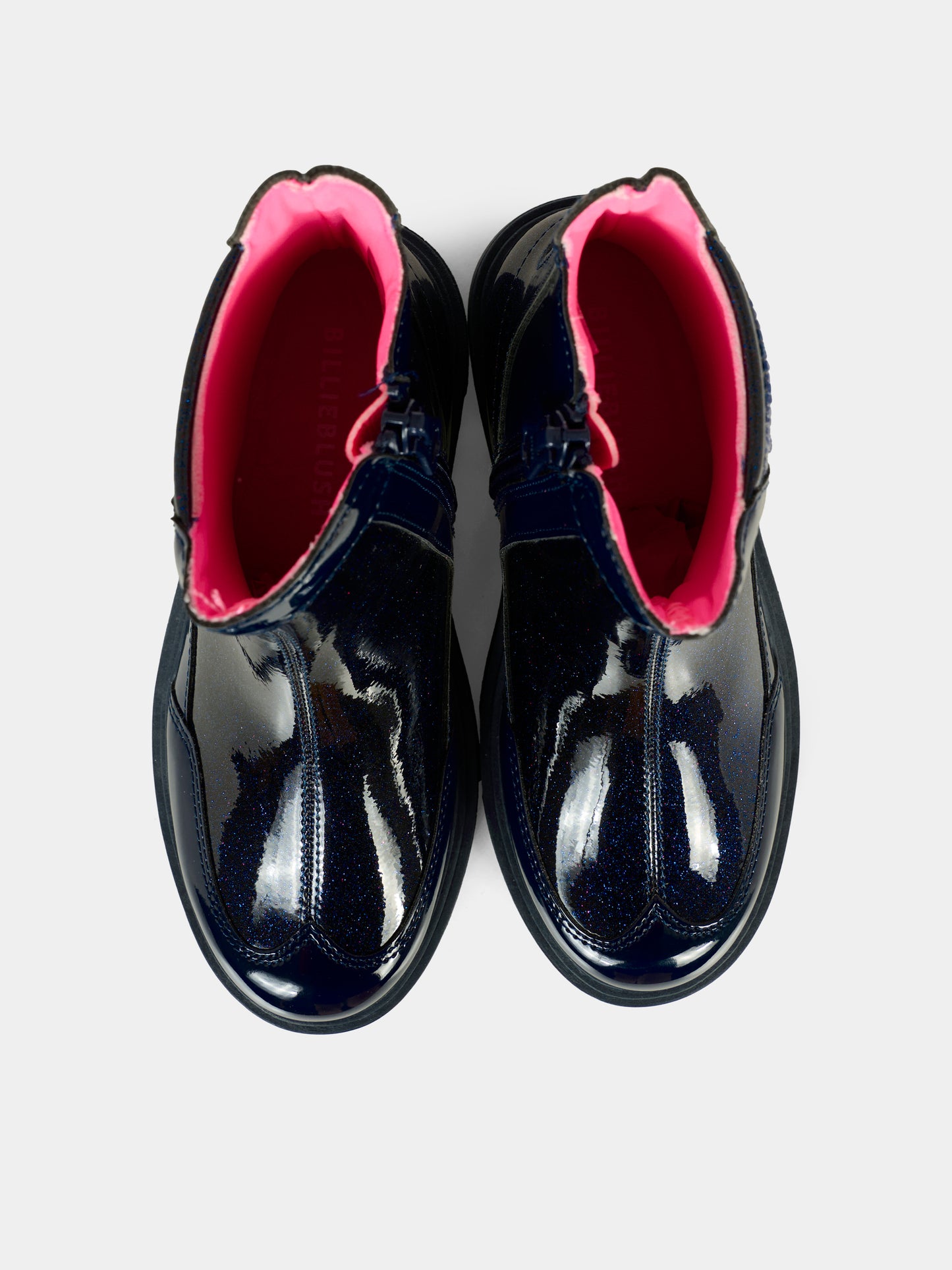 Stivaletti blu per bambina con logo,Billieblush,U21638 85T