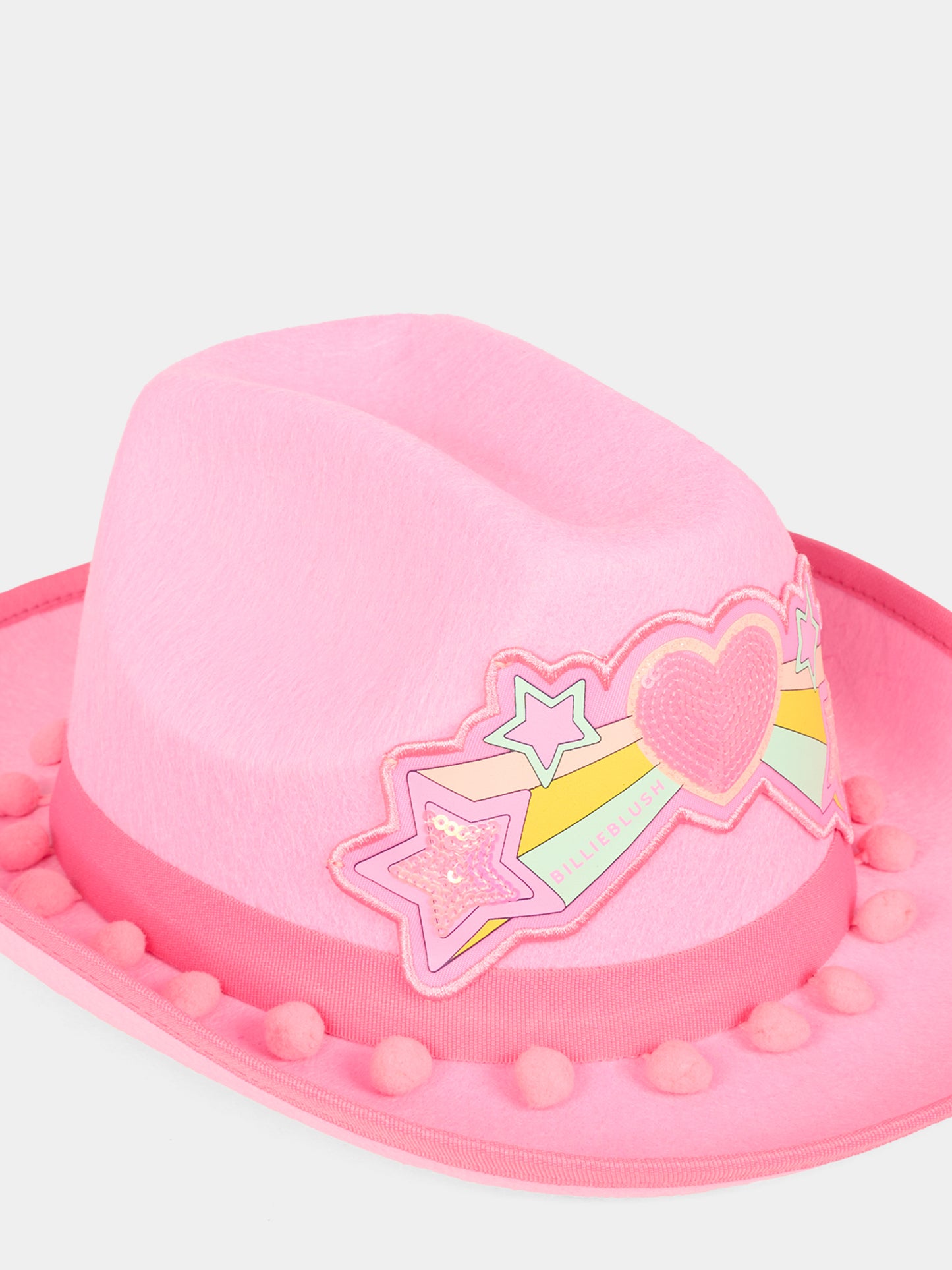 Cappello rosa per bambina con cuore e stelle,Billieblush,U21640 473