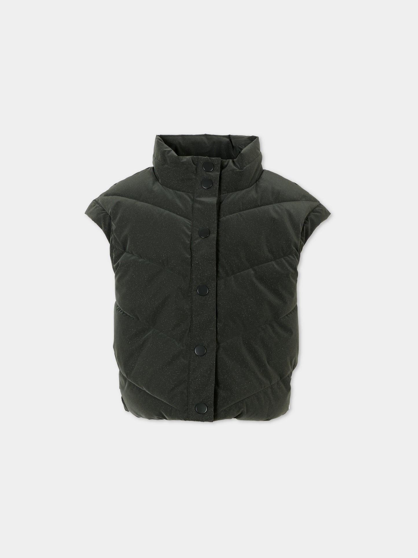 Gilet nero per bambina con lurex,Billieblush,U21208 062