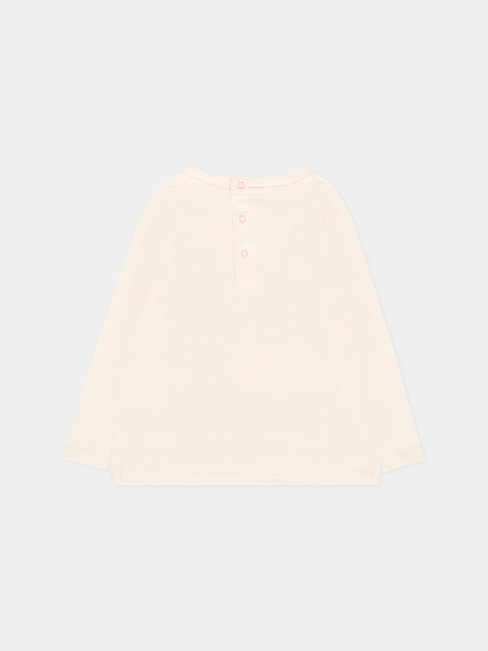 T-shirt avorio per neonata con pecora,Billieblush,U21262 121