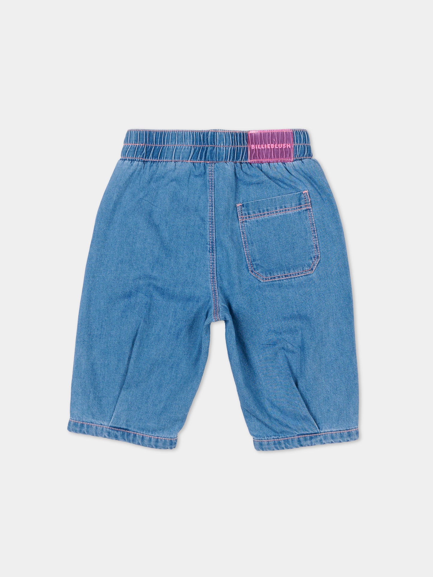 Jeans denim per neonata con pois,Billieblush,U21273 Z13