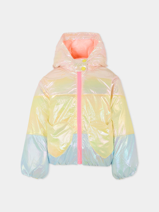 Piumino multicolor per bambina con cuori,Billieblush,U21358 408