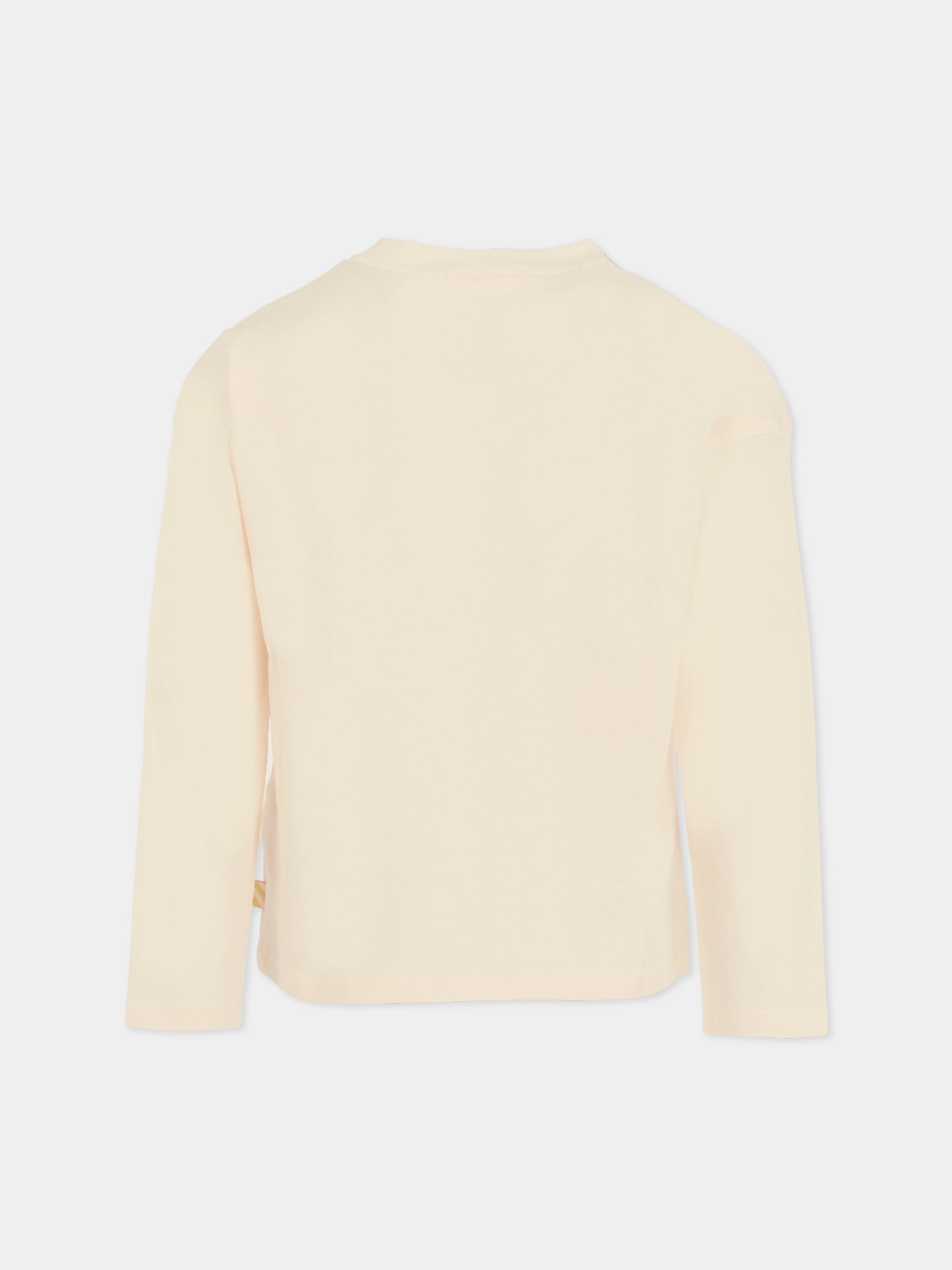 T-shirt avorio per bambina con scritta,Billieblush,U21424 121