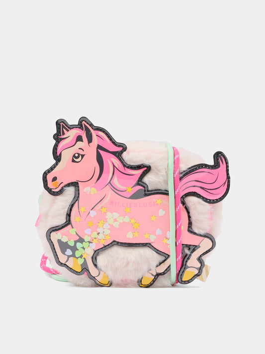 Borsa avorio per bambina con cavallo,Billieblush,U21538 121