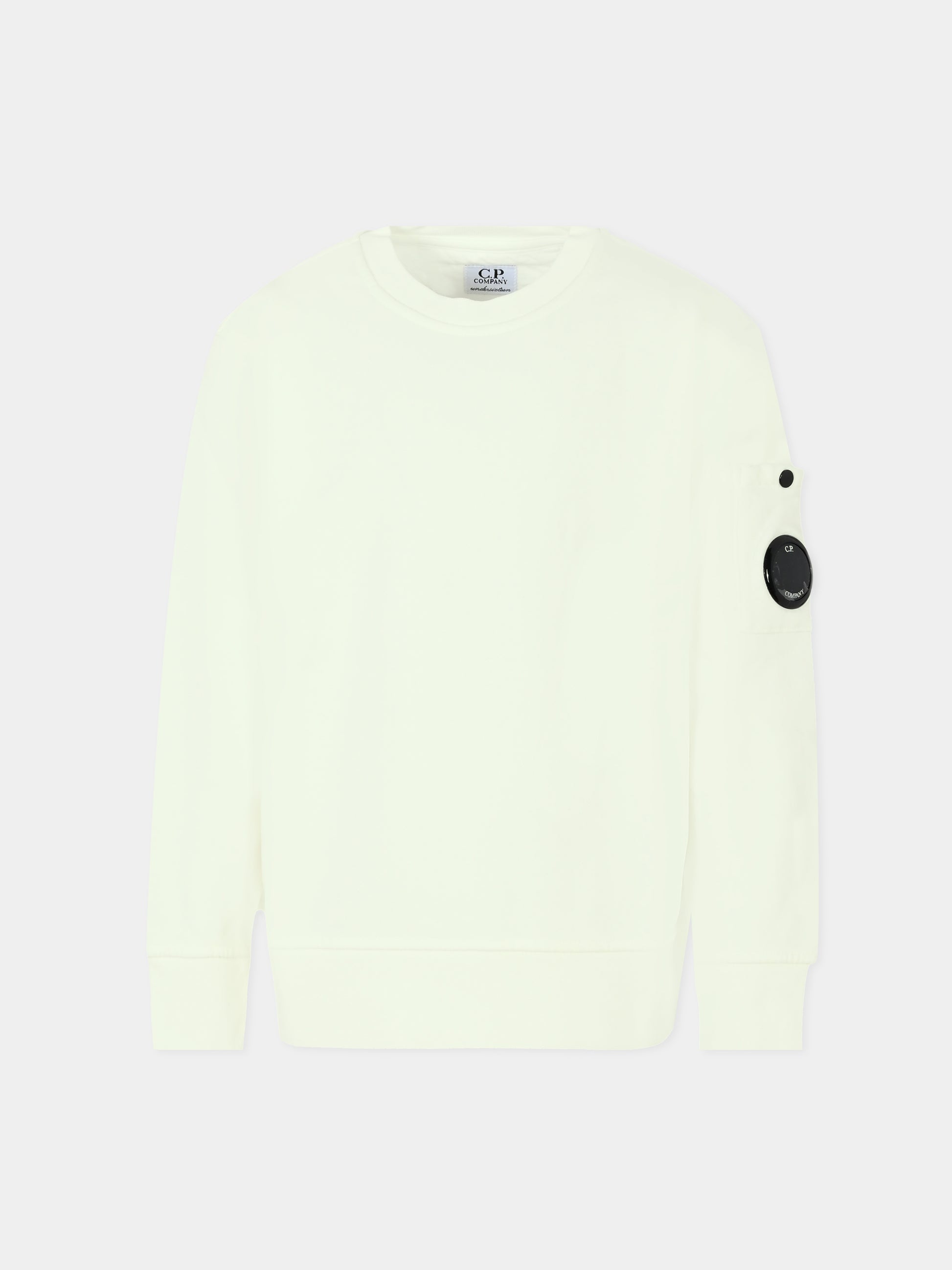 Felpa bianca per bambino con lente,C. P. Company,CMF00X LCA76 10135