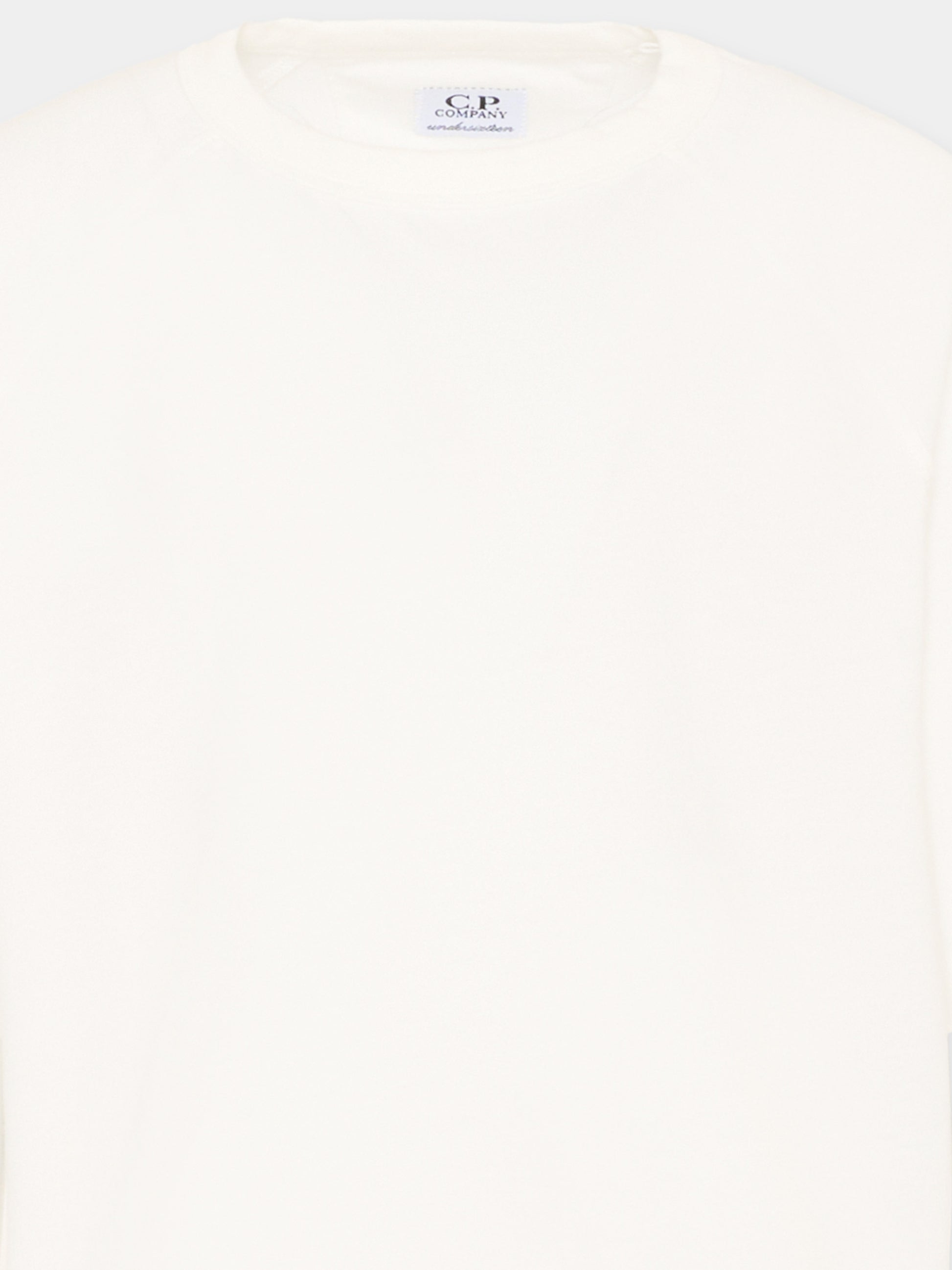 T-Shirt bianca per bambino con lente,C. P. Company,CUM00R LAA17 10135