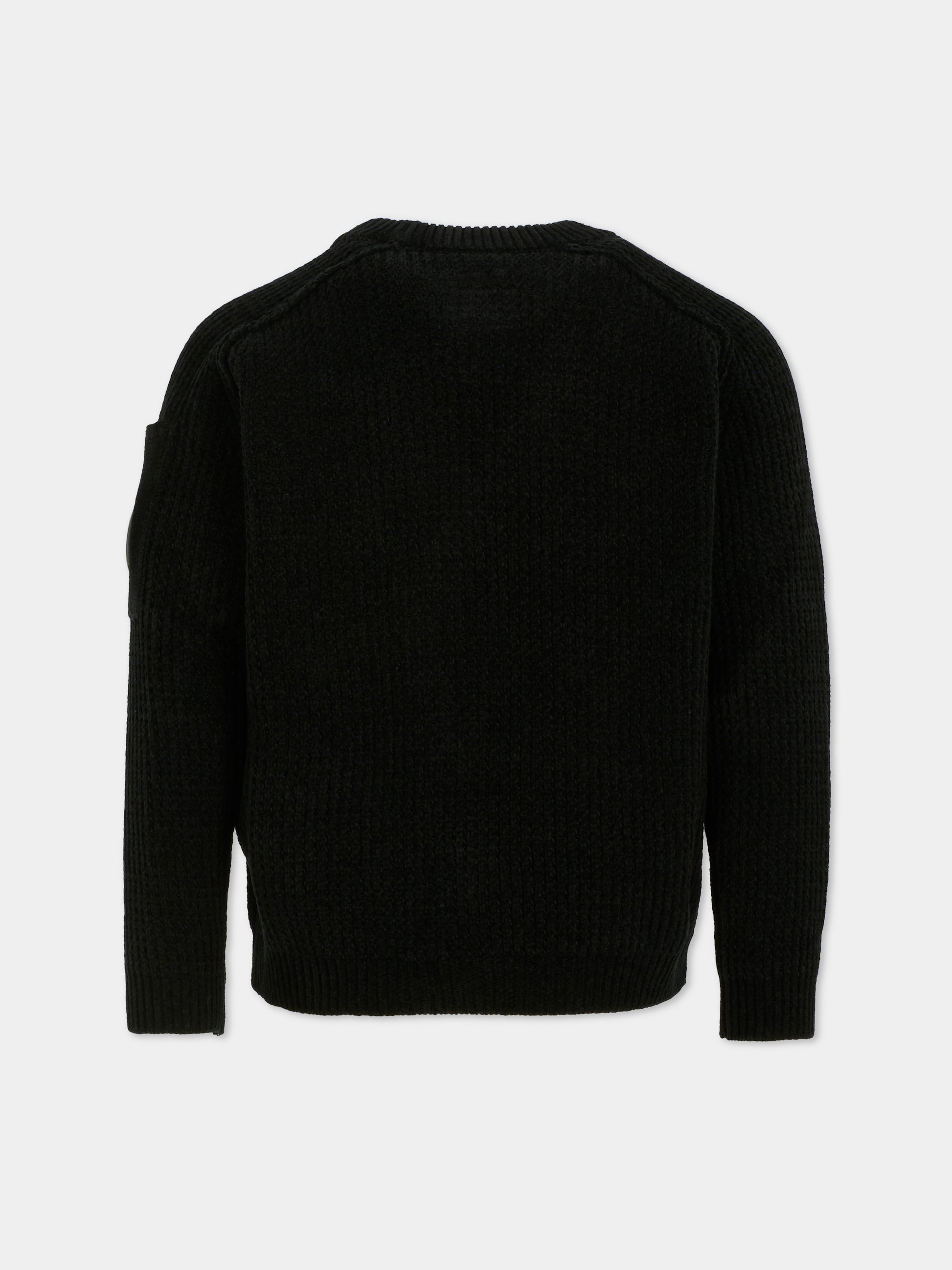 Maglione nero per bambino con lente,C. P. Company,CUW00J LHE79 60100