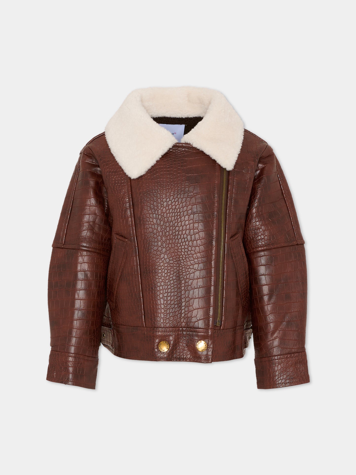 Giubbotto marrone per bambina,Pinko,KFGB005.C.PE016.6051