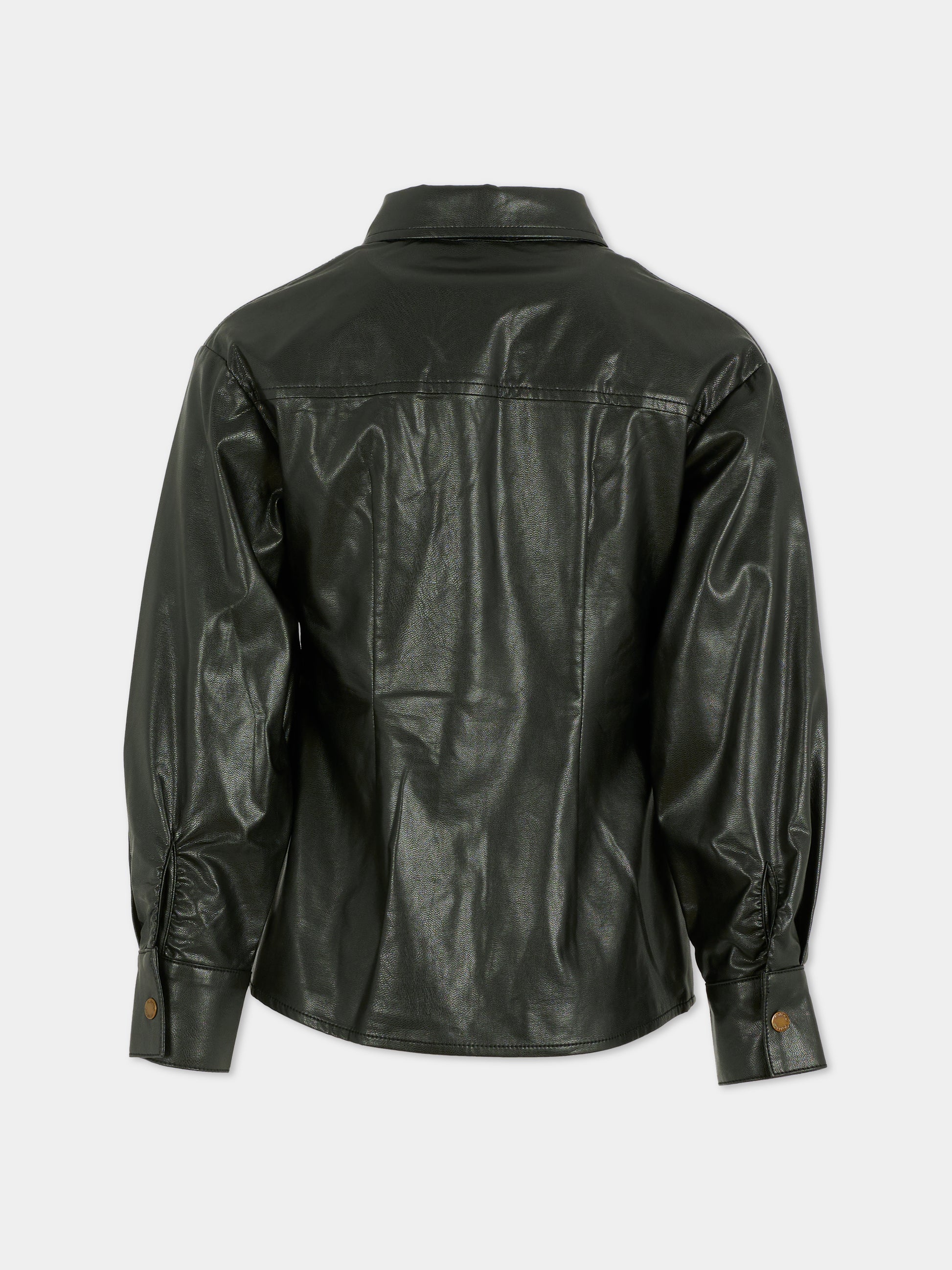 Camicia nera per bambina con logo,Pinko,KFCA010.C.PE017.N000