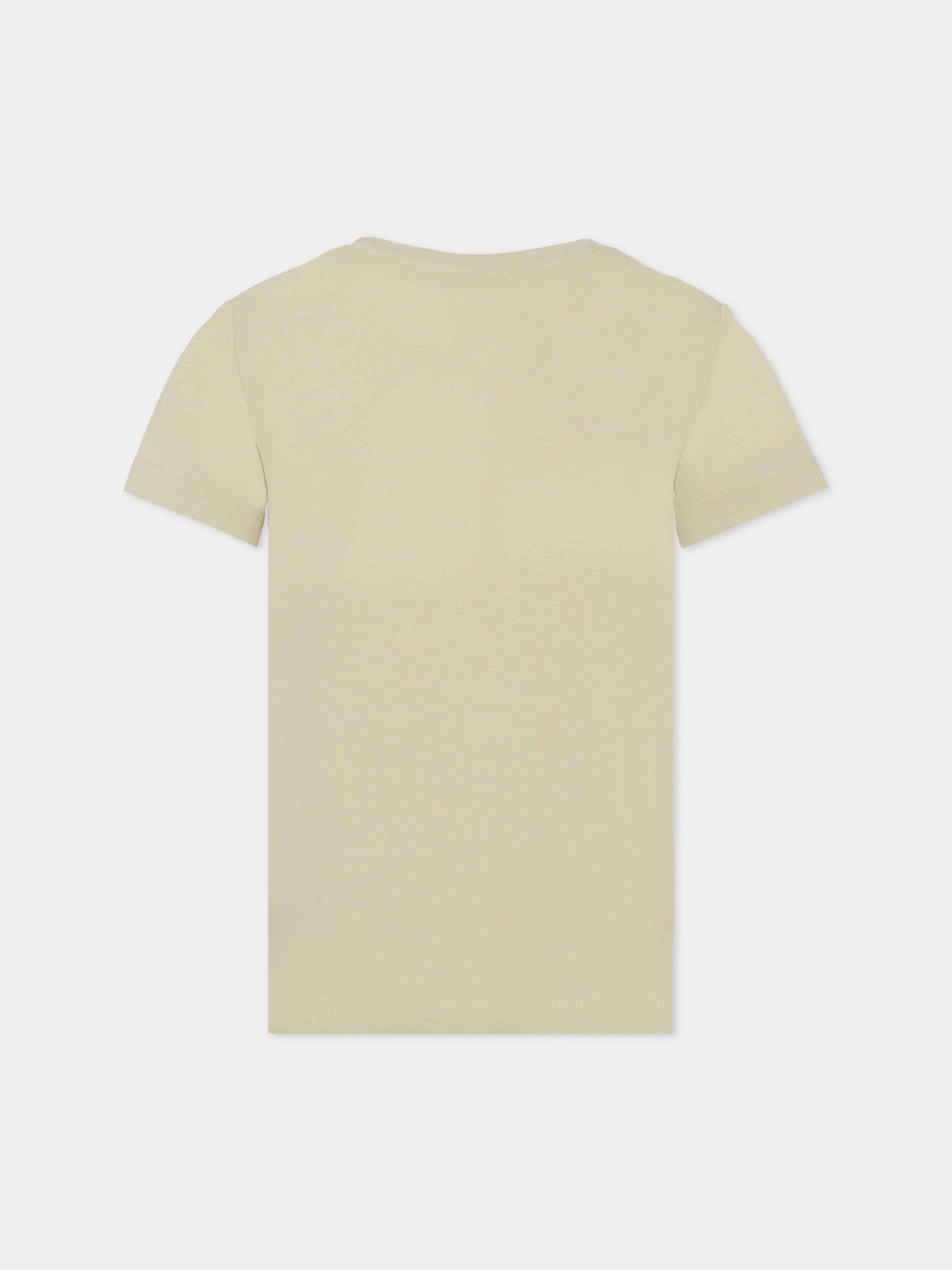 T-shirt beige per bambini con logo,Richmond,RBA25009TS GREY