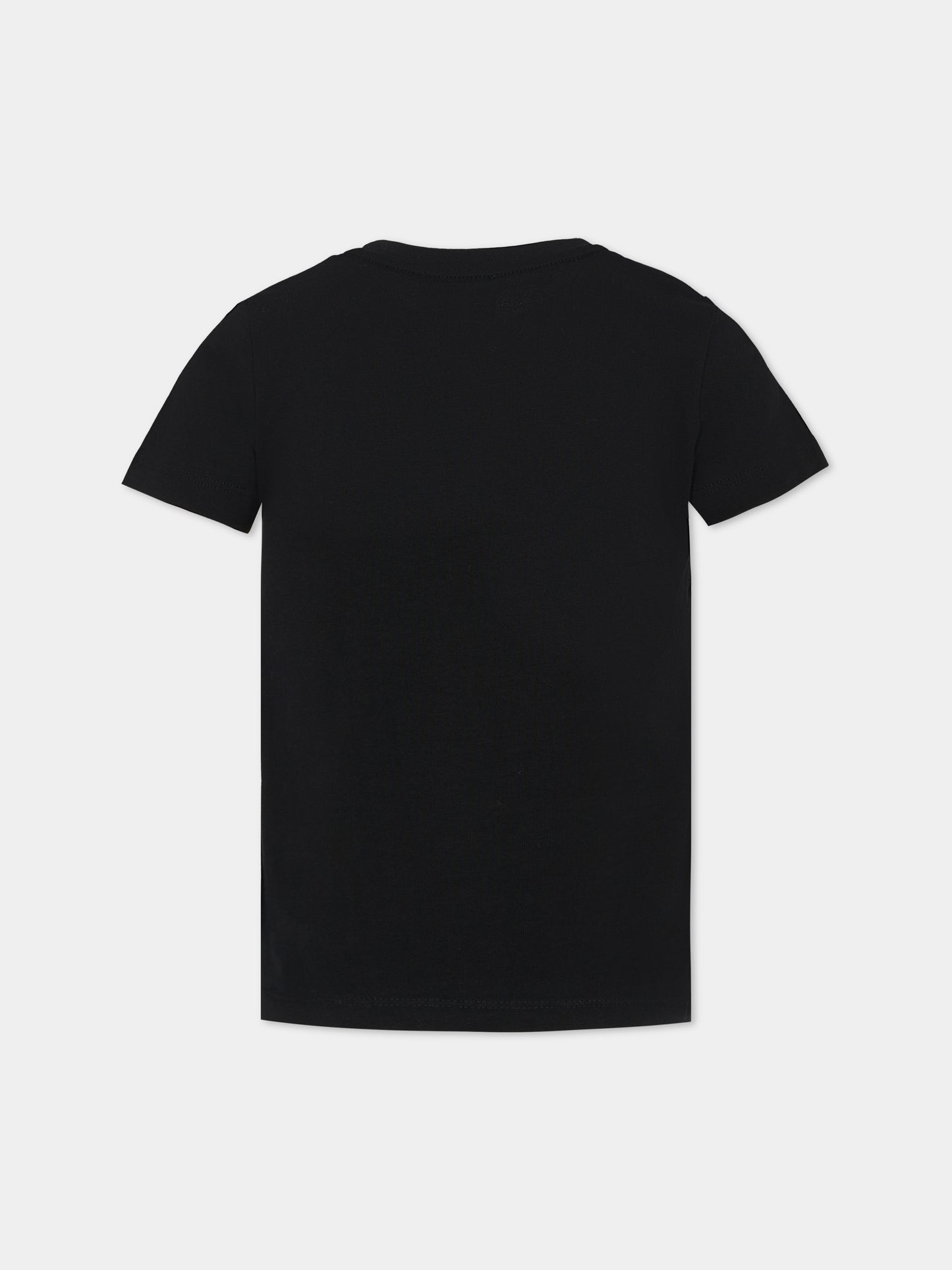 T-shirt nera per bambini con logo nero,Richmond,RBA25009TS BLACK