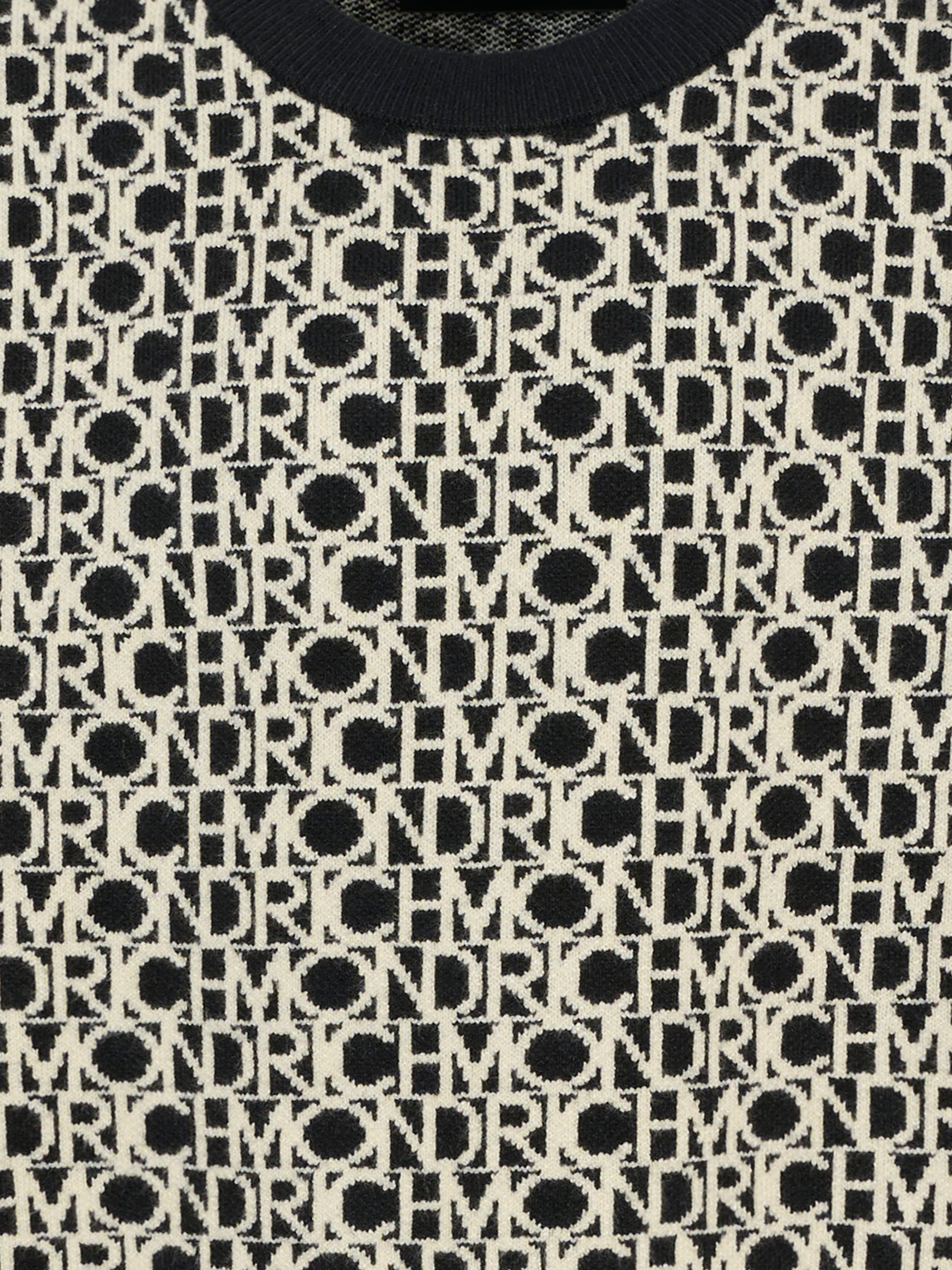 Maglione nero per bambino con logo bianco,Richmond,RBA25042MA LETTERING