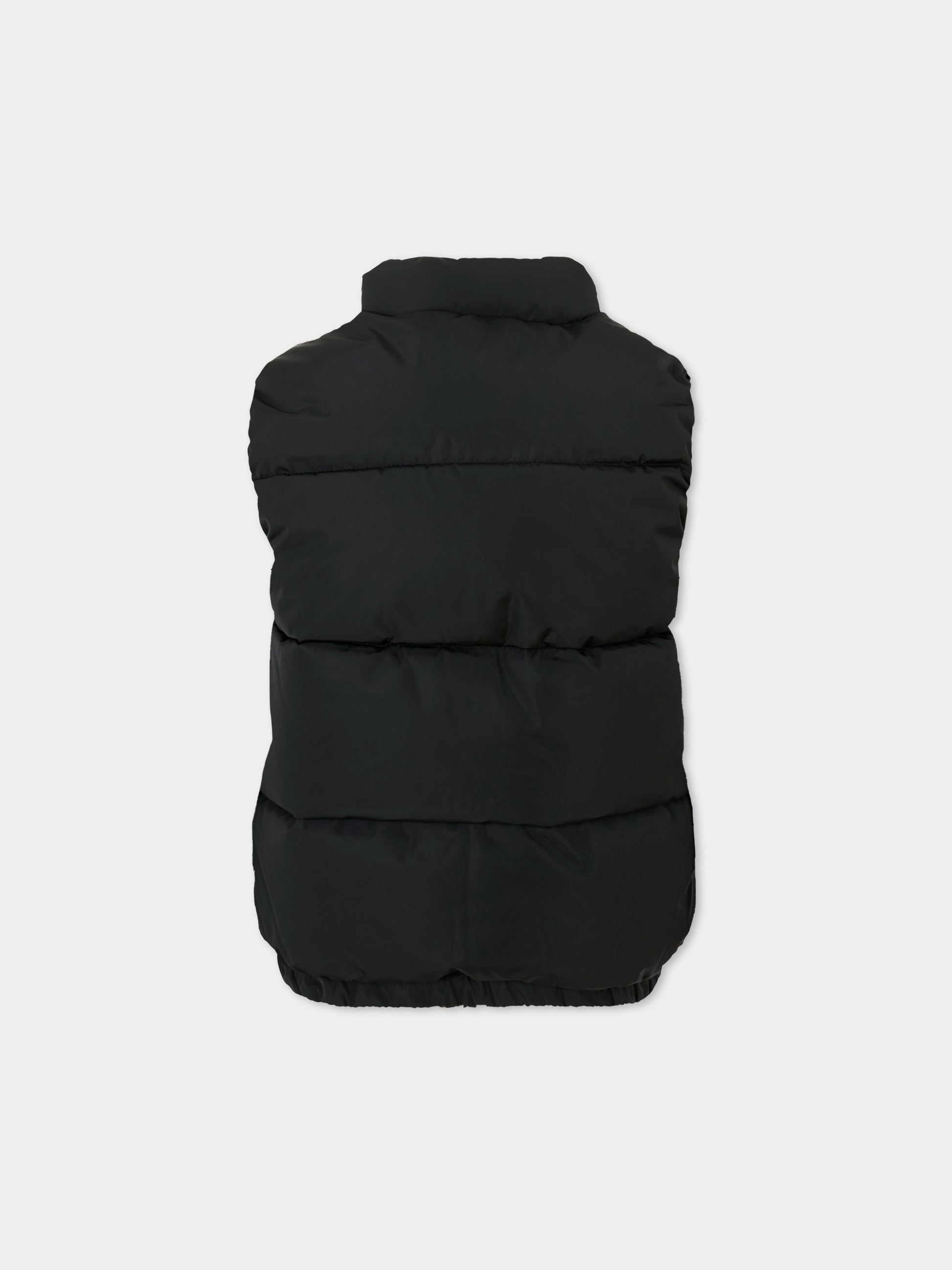 Gilet nero per bambino con logo,Richmond,RBA25013PI BLACK