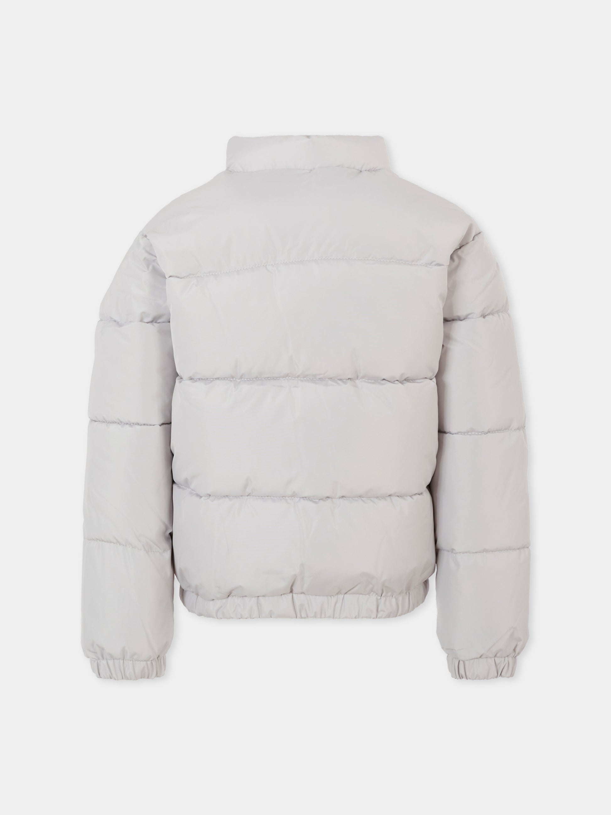 Piumino grigio per bambino con logo,Richmond,RBA25014PI BLUE VAPOR