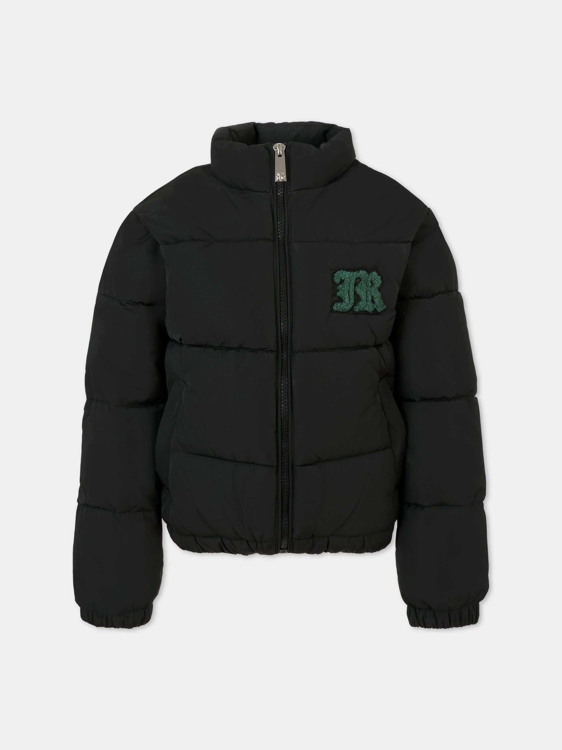 Piumino nero per bambino con logo,Richmond,RBA25014PI BLACK