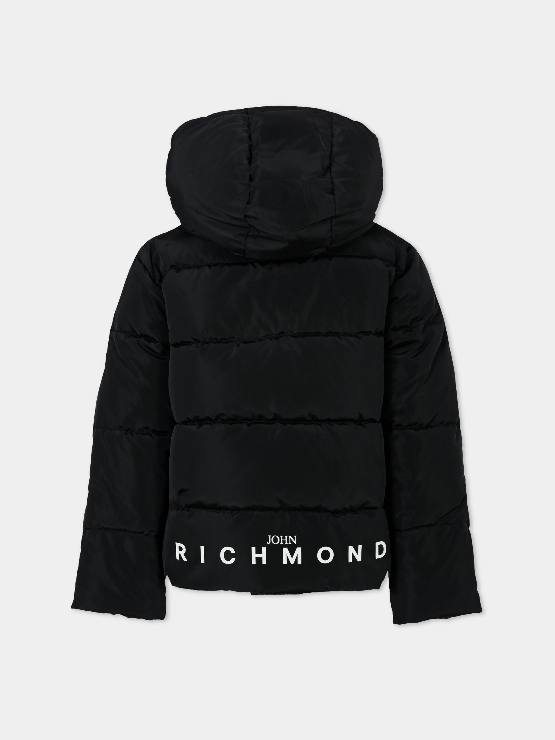 Piumino nero per bambino con logo,Richmond,RBA25233PI BLACK