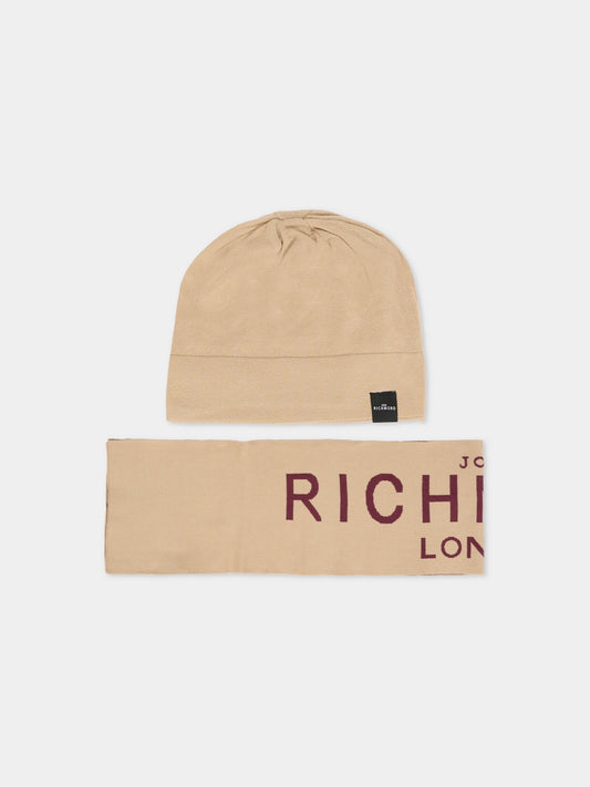 Set accessori beige per bambini con logo,Richmond,RBA25017HS TRENCH COAT