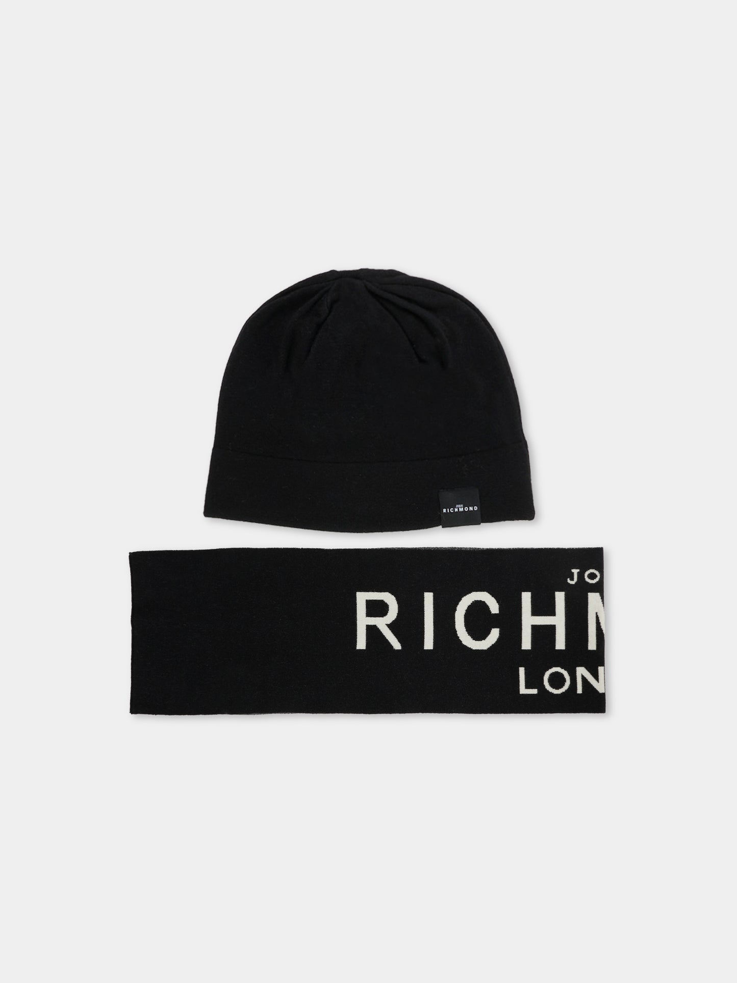 Set nero per bambino con logo bianco,Richmond,RGA25015HS BLACK