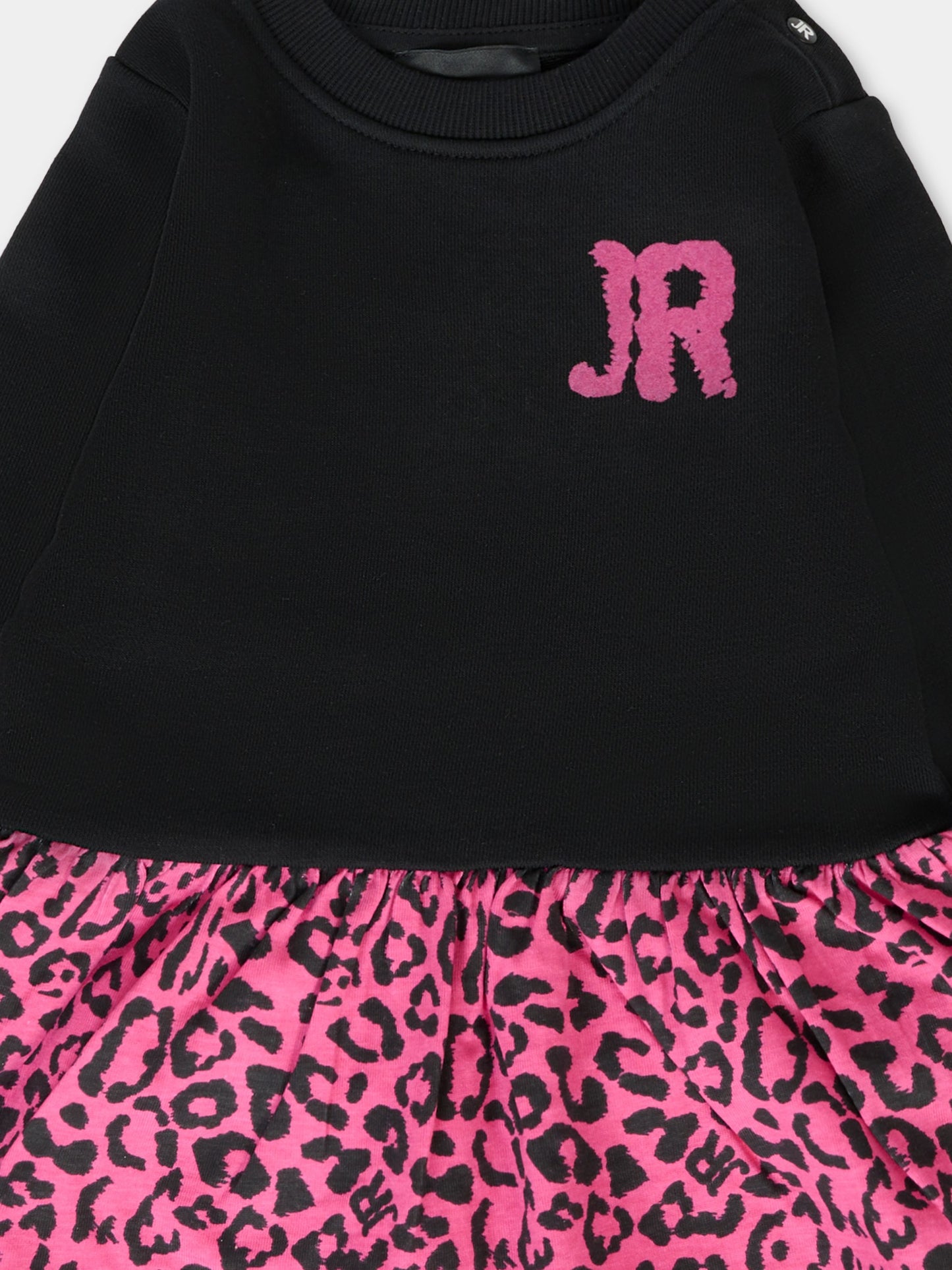 Vestito nero per neonata con logo,Richmond,RIA25120VE BLACK