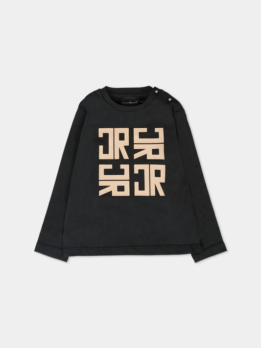 T-shirt nera per neonati con logo,Richmond,RIA25060TS BLACK