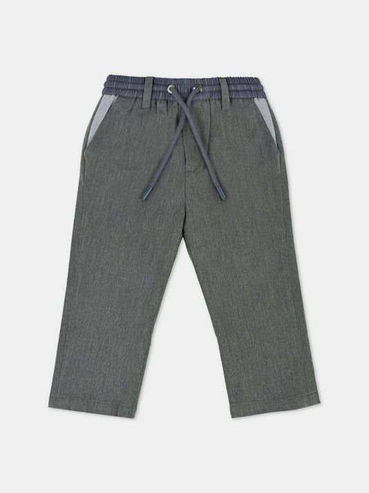 Pantaloni grigi per neonato,Richmond,RIA25062PA GREY STEEL