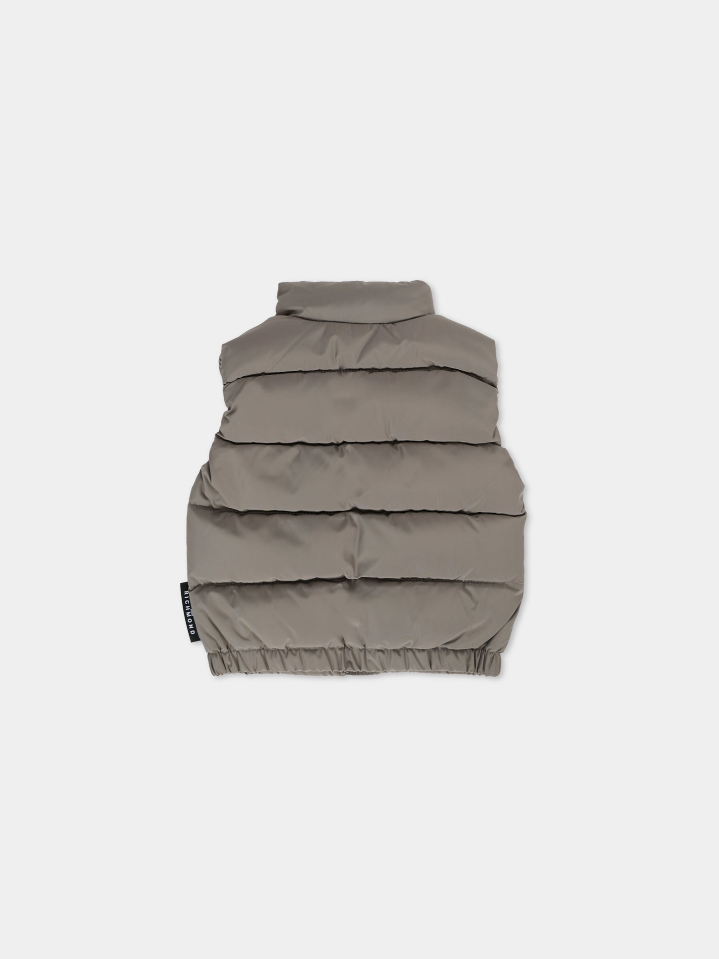 Gilet grigio per neonato con logo,Richmond,RIA25008GT GREY STEEL