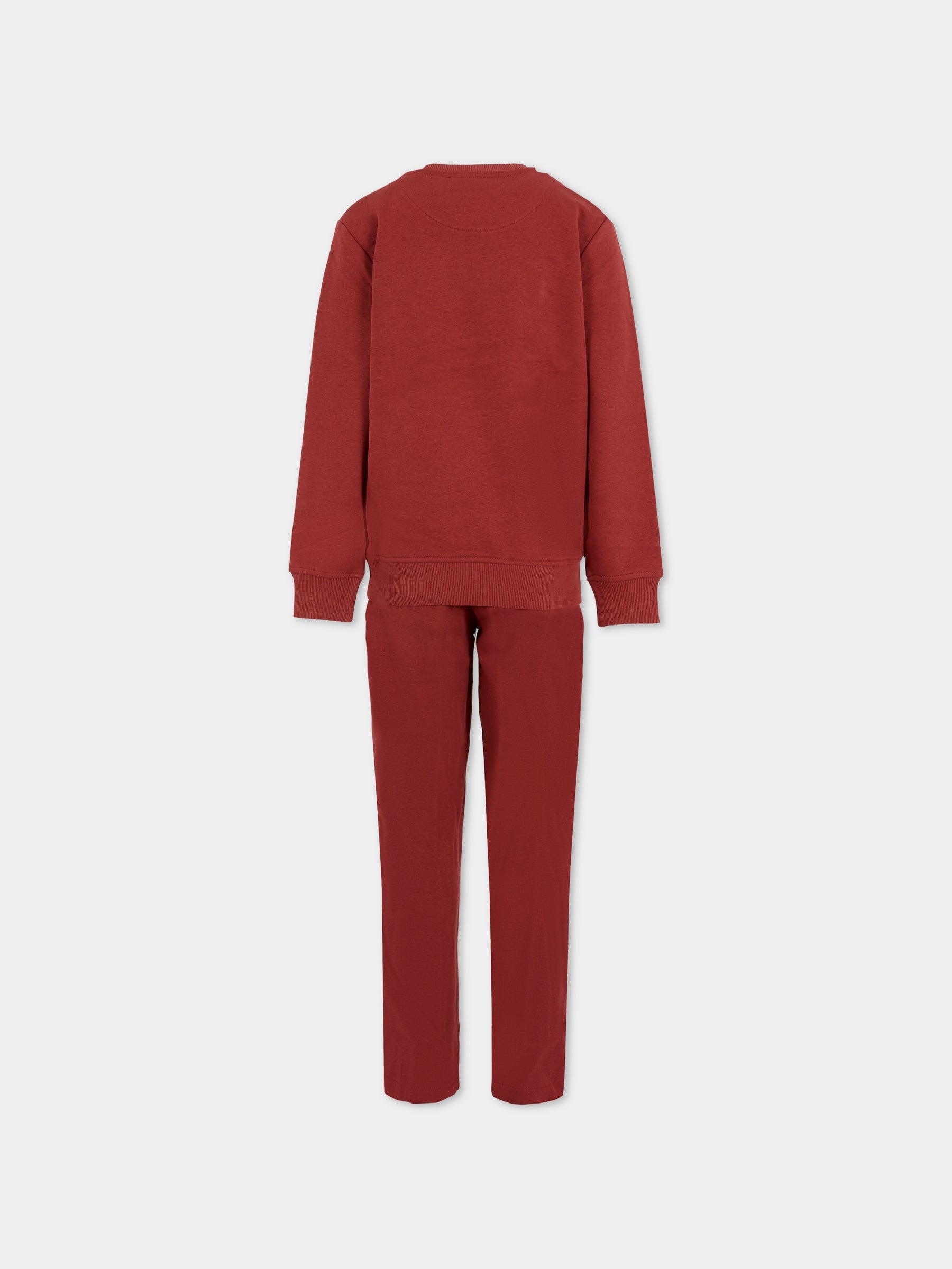 Completo bordeaux per bambino con logo,Trussardi Junior,TBA25008CF NEW MAROON