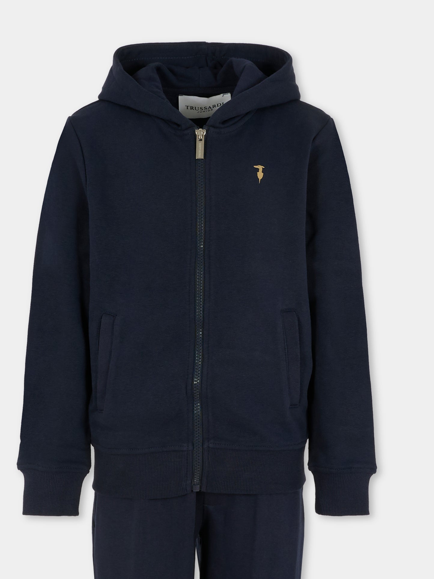 Completo blu per bambino con logo,Trussardi Junior,TBA25001CF PEACOAT