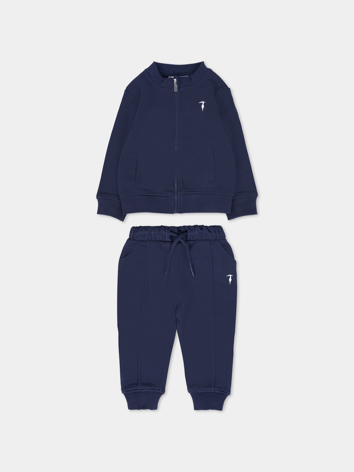 Completo blu per neonato con logo,Trussardi Junior,TIA25019CF PEACOAT