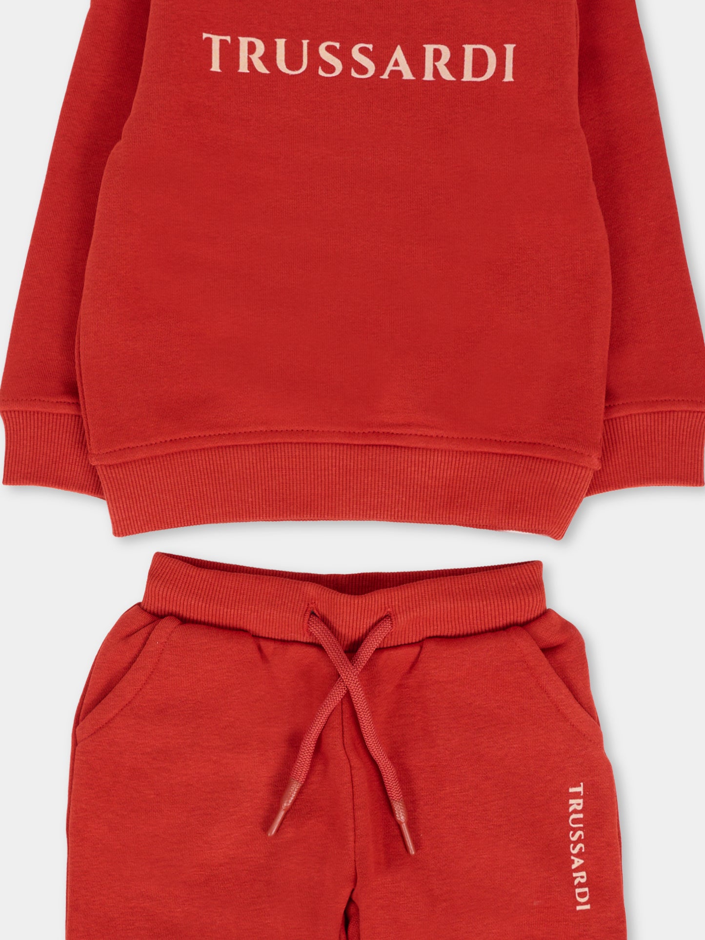 Completo rosso per neonato con logo,Trussardi Junior,TIA25015CF EMBOLDENED