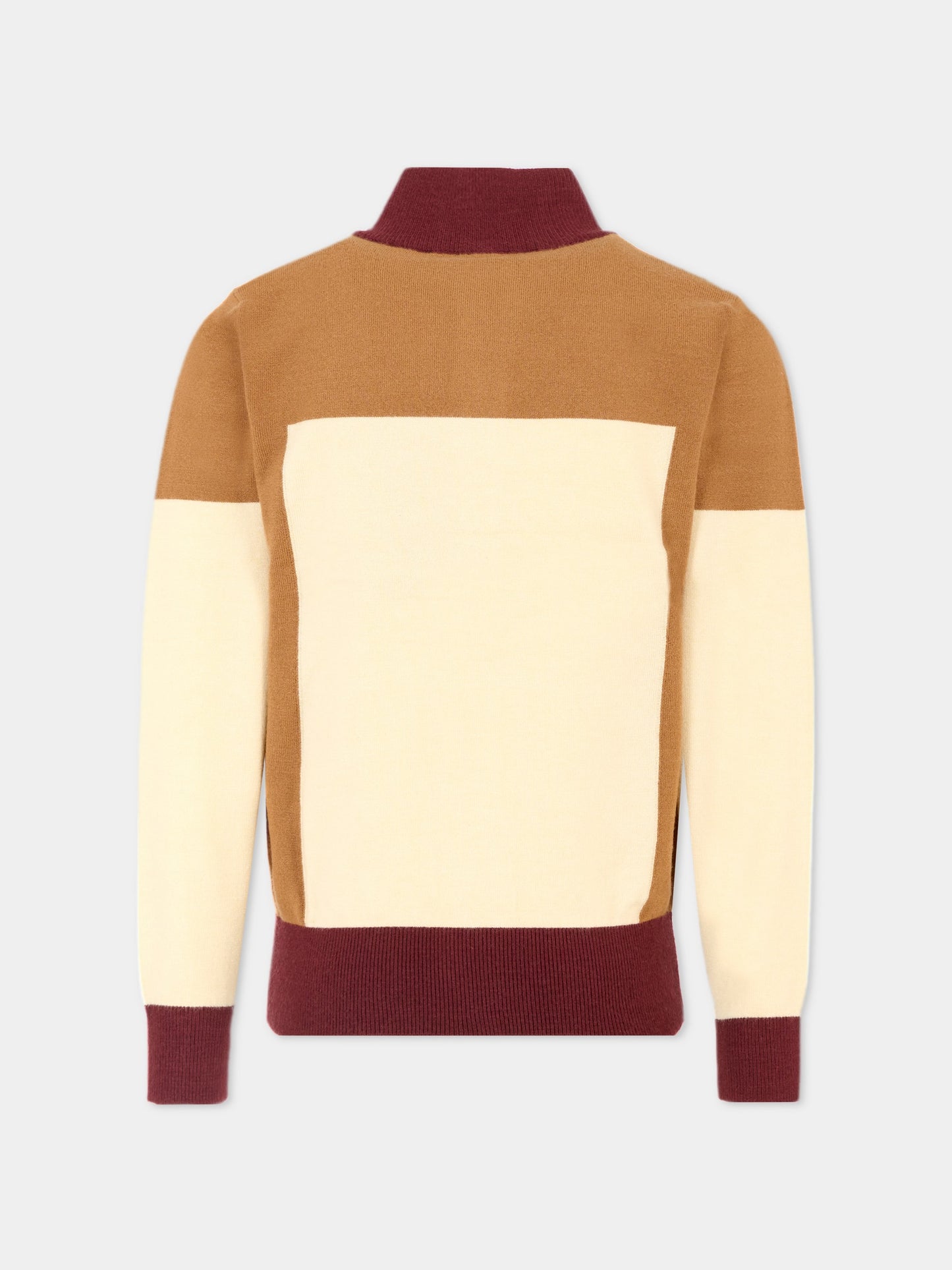 Cardigan multicolor per bambino con logo ricamato,Trussardi Junior,TBA25048CD NEW ECRU