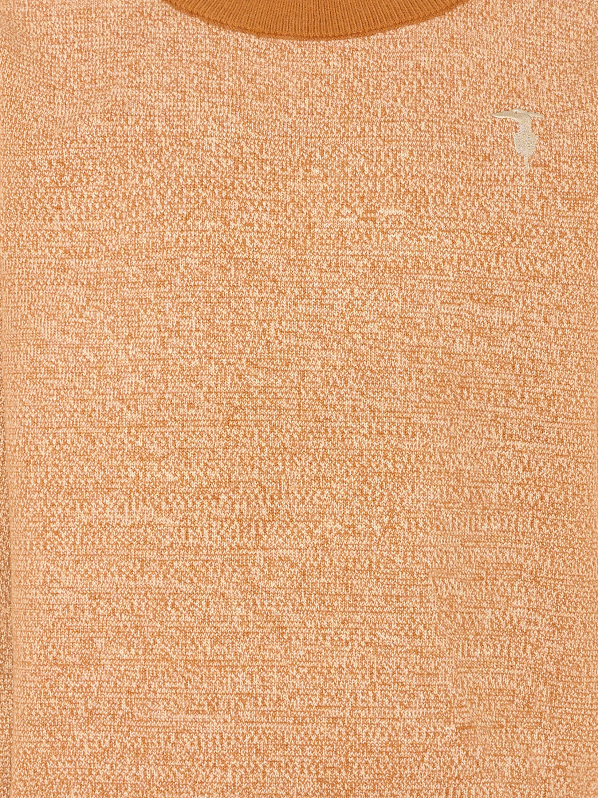 Maglione marrone per bambino con logo ricamato,Trussardi Junior,TBA25049MA ROASTED PECAN