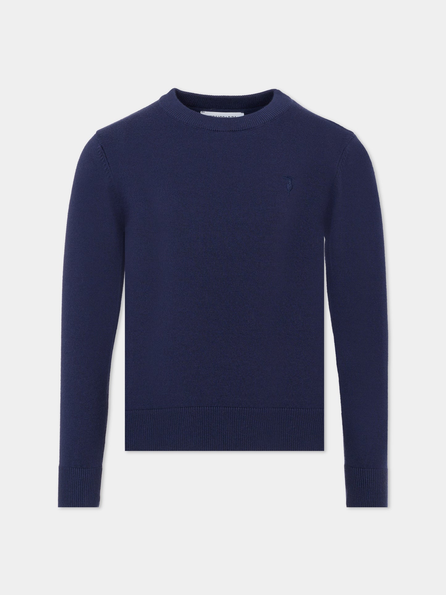 Maglione blu per bambino con logo,Trussardi Junior,TBA25011MA PEACOAT