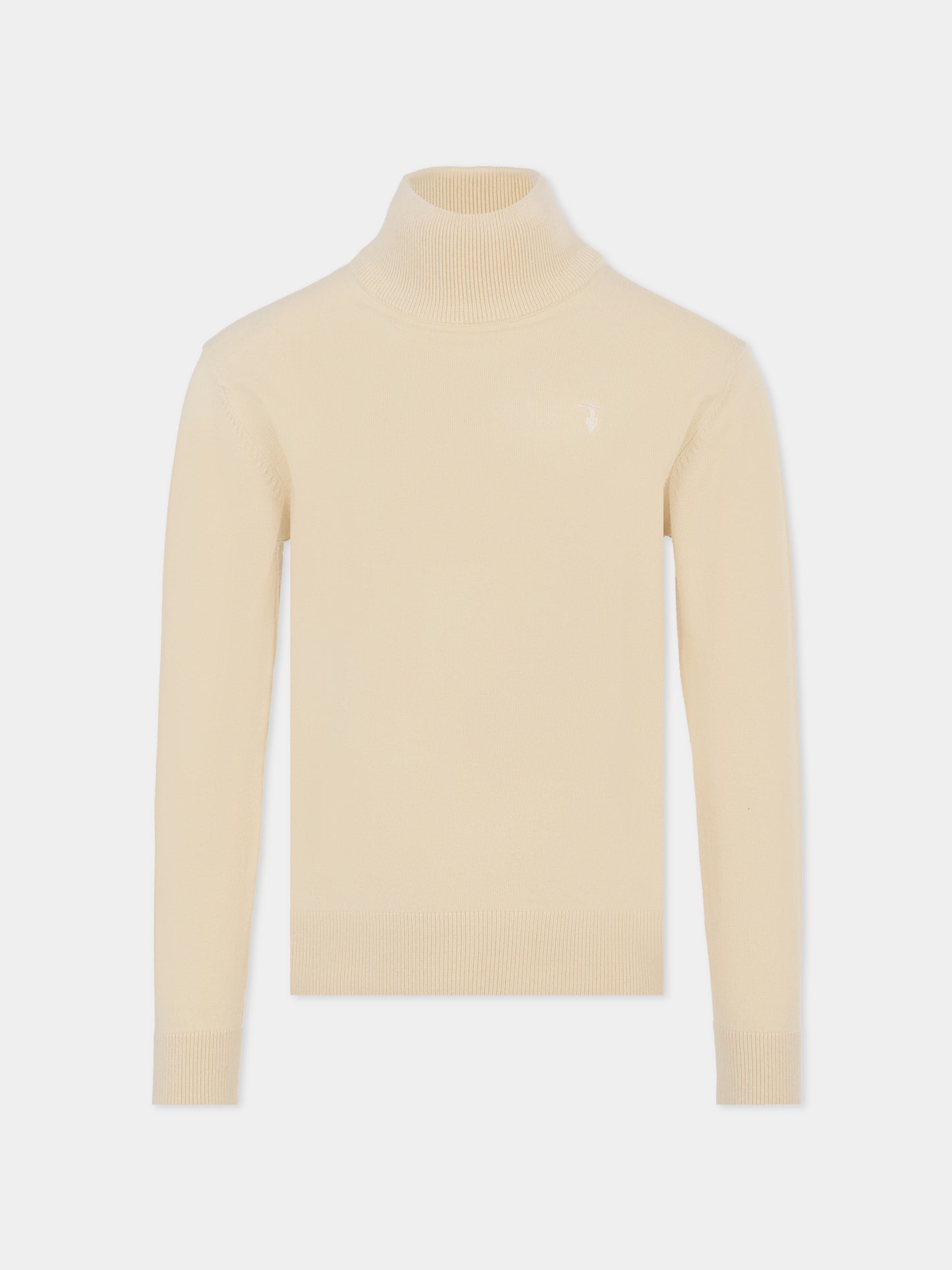 Dolcevita beige per bambino con logo,Trussardi Junior,TBA25032LU NEW ECRU