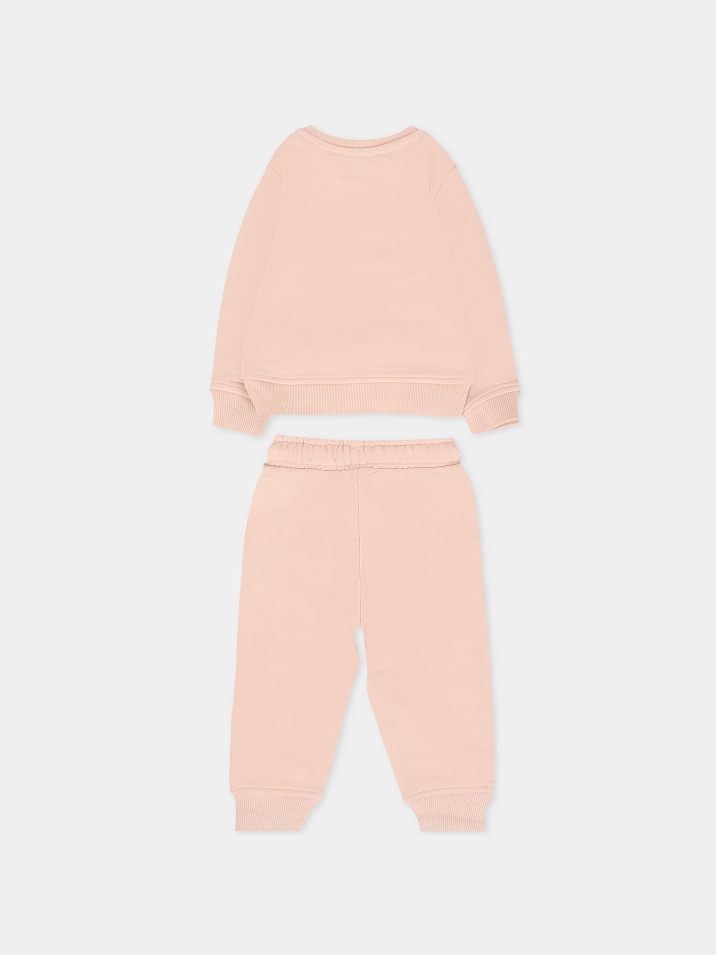 Completo rosa per neonata con logo,Trussardi Junior,TIA25001CF ROSE SMOKE