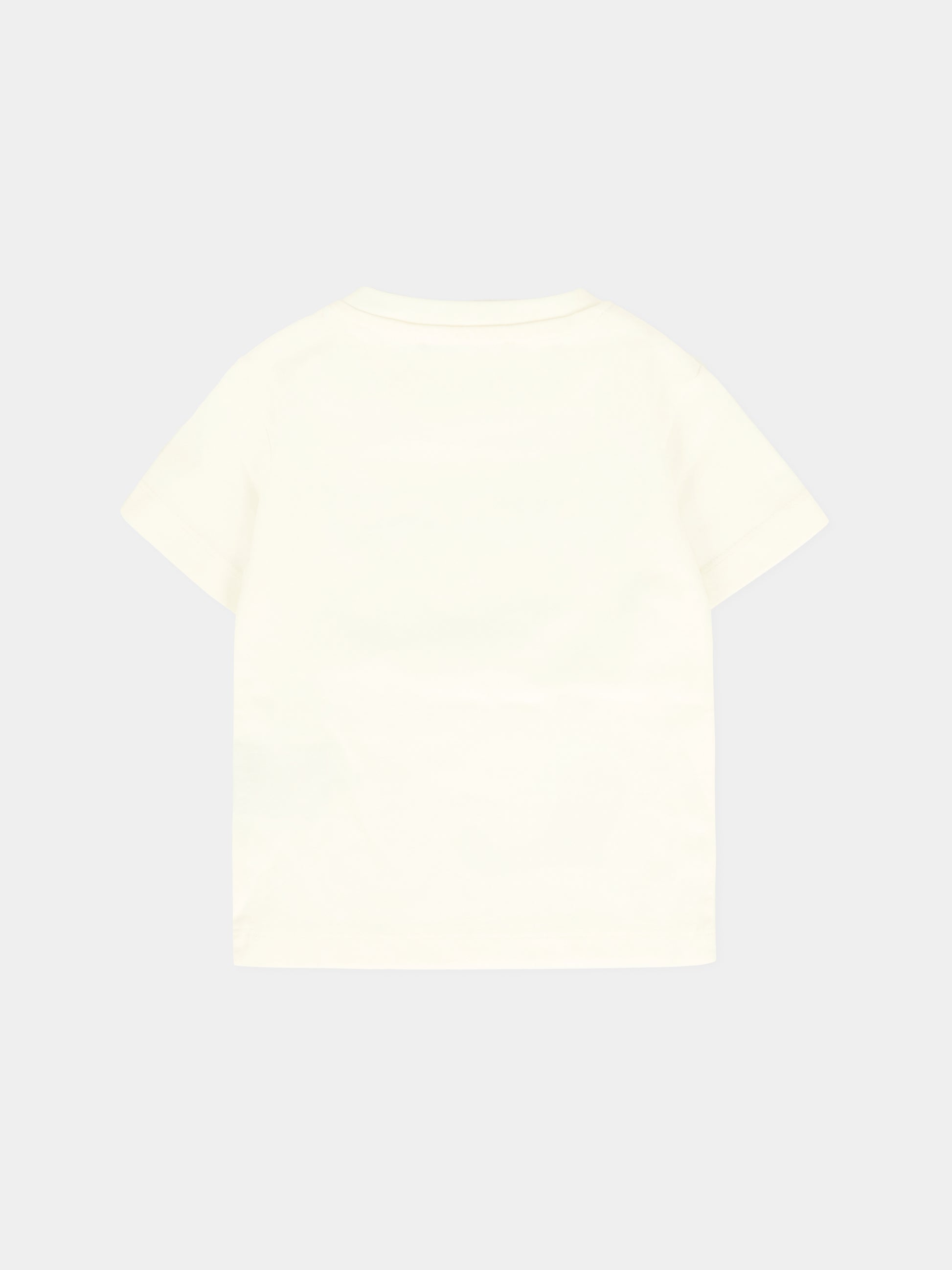 T-shirt bianca per neonato con logo,Trussardi Junior,TIA25014TS OFF-WHITE