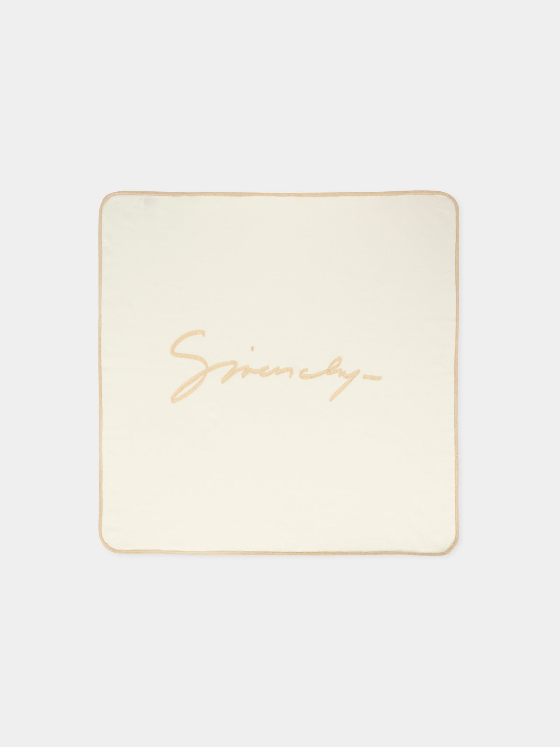 Coperta reversibile beige per neonati con motivo 4G,Givenchy Kids,H30852 117