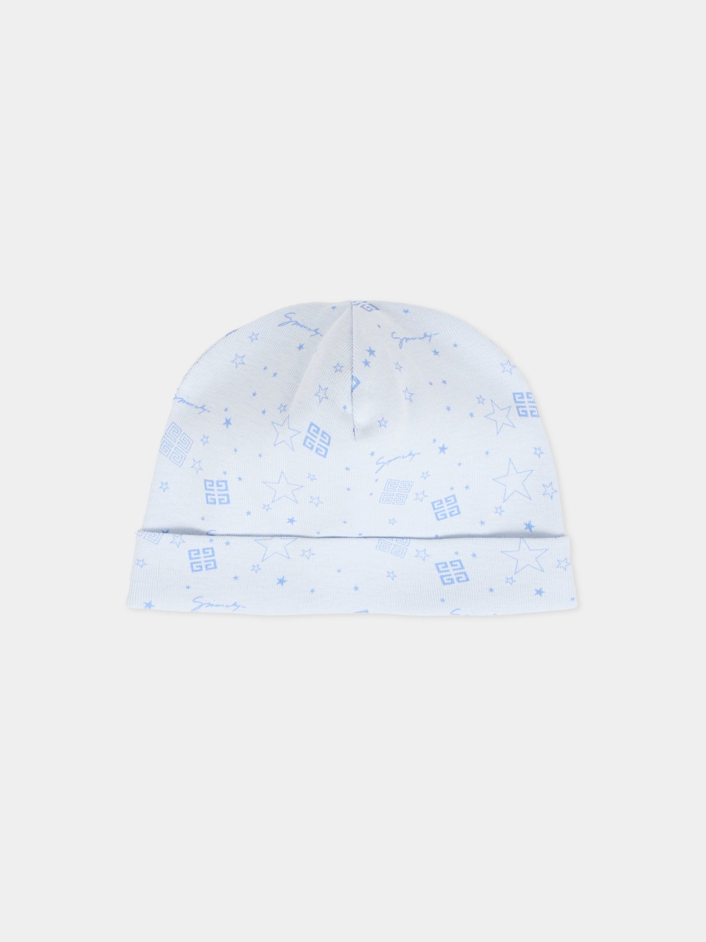 Set accessori celeste per neonato con logo,Givenchy Kids,H30853 771