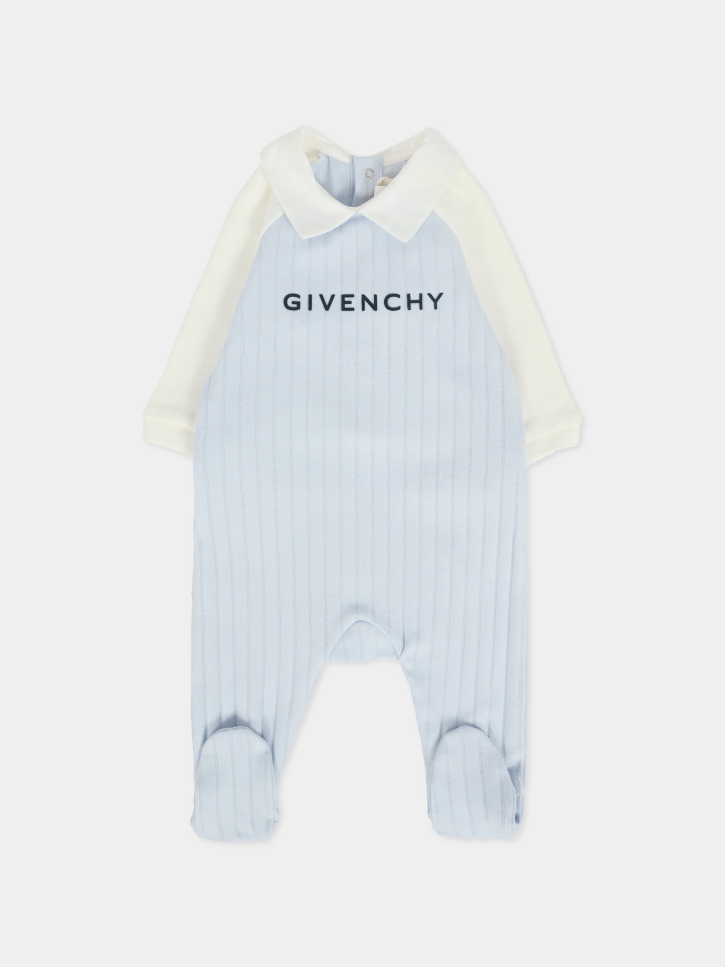Set tutina celeste per neonato con logo,Givenchy Kids,H30864 771
