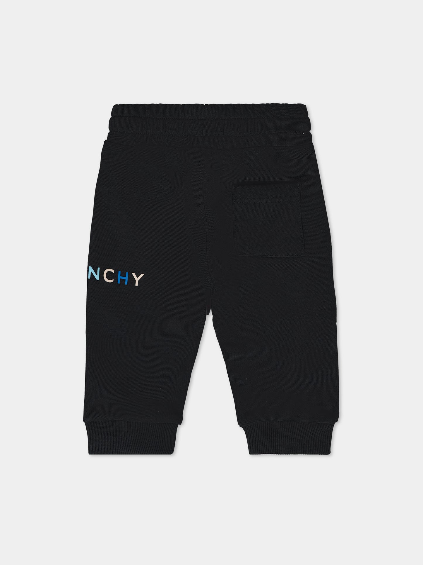 Pantaloni neri per neonato con logo,Givenchy Kids,H30876 09B