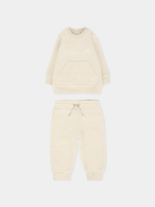 Completo avorio per neonati con logo,Givenchy Kids,H30893 184